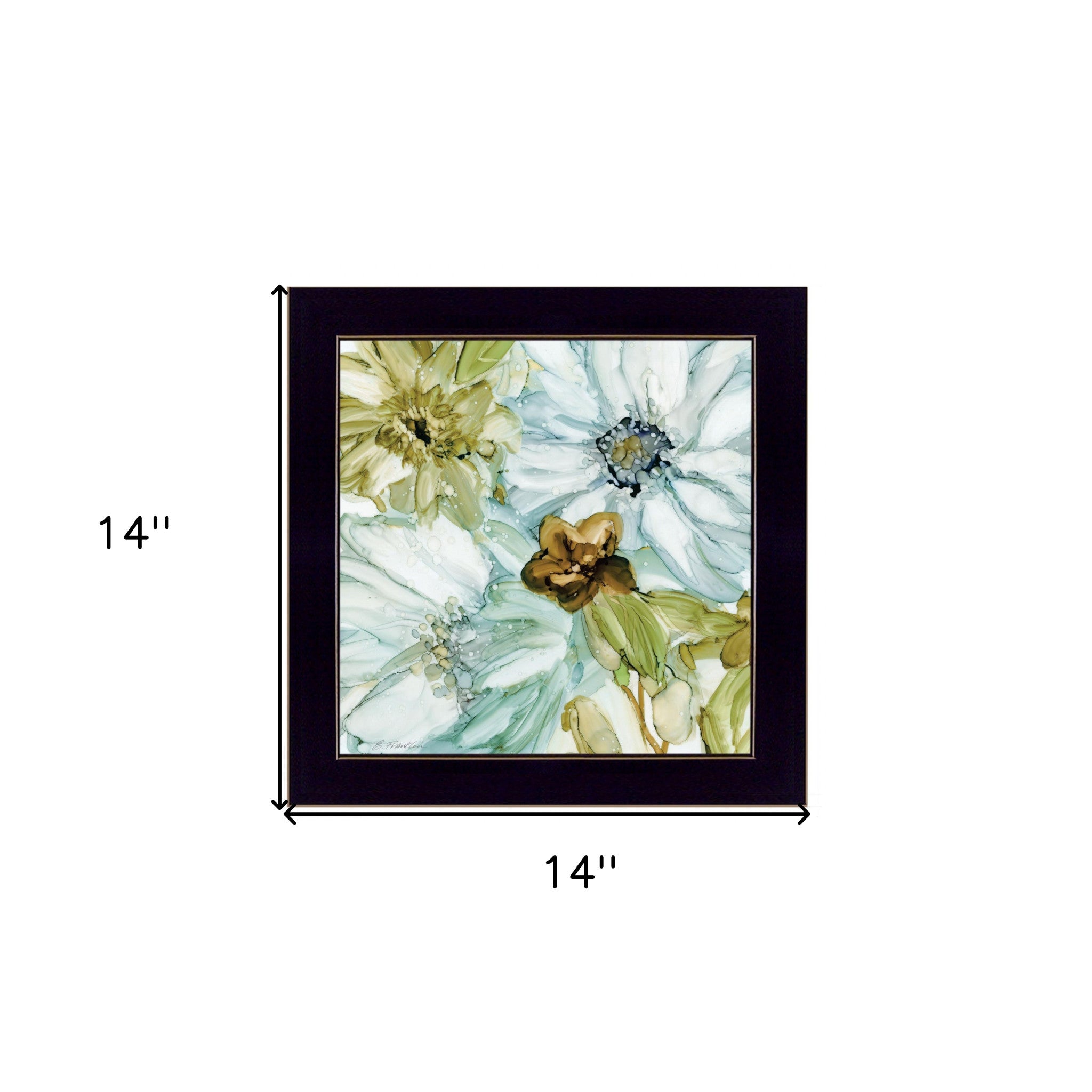 Sea glass Garden I 1 Black Framed Print Wall Art - Home Decor
