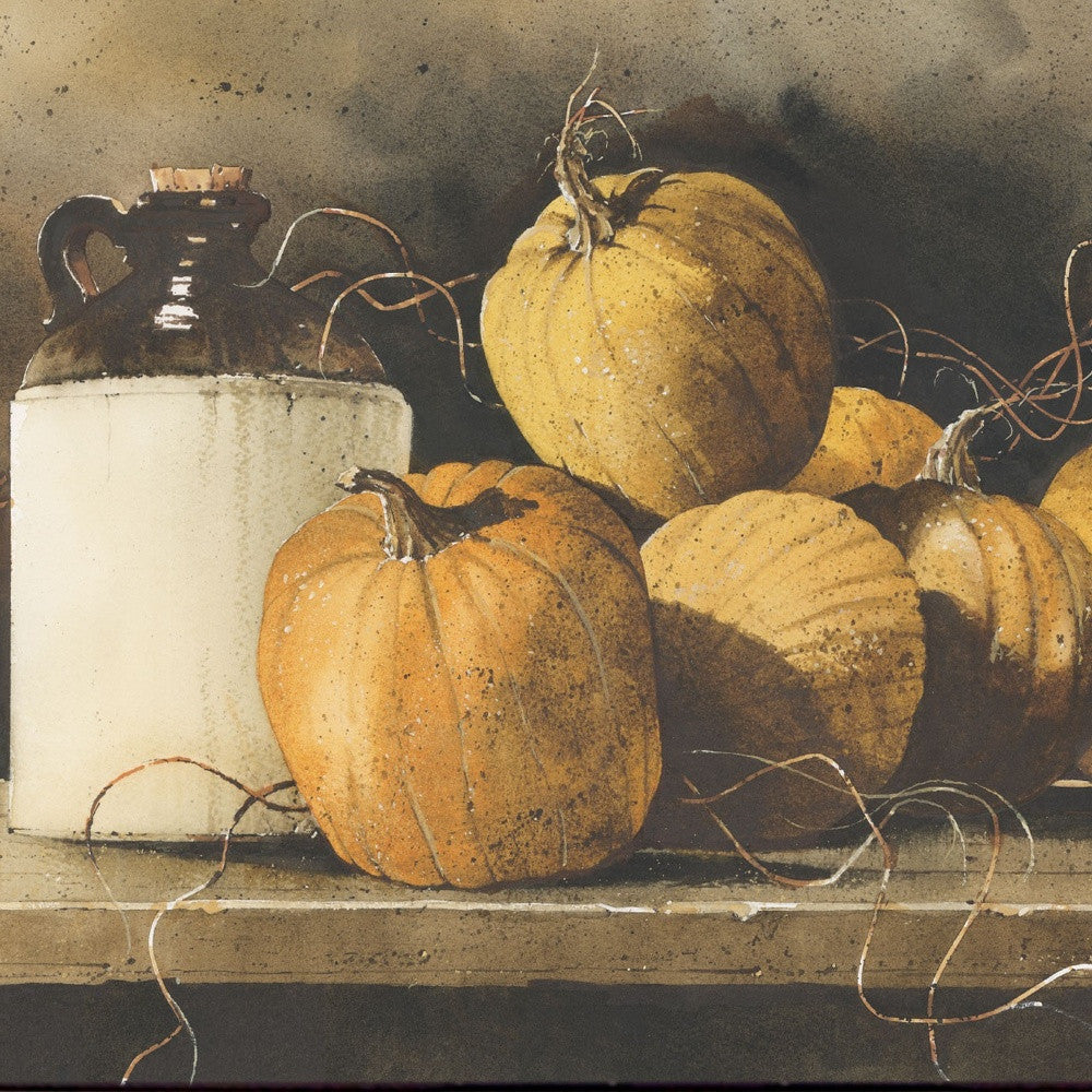 Jugs and Pumpkins 2 Black Framed Print Wall Art - Home Decor