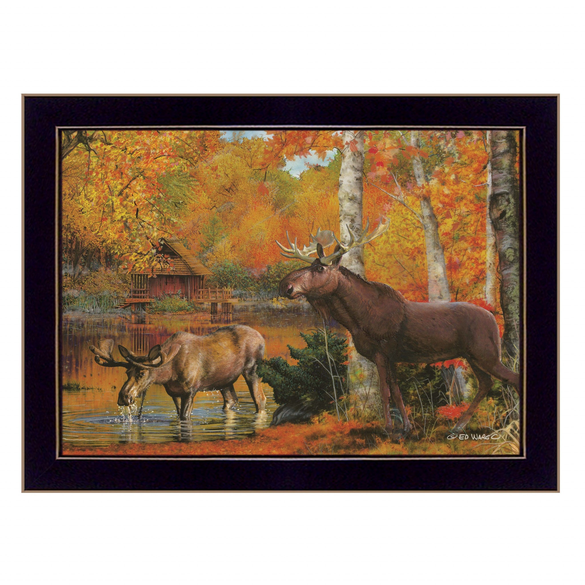 Peaceful Retreat 1 Black Framed Print Wall Art - Home Decor