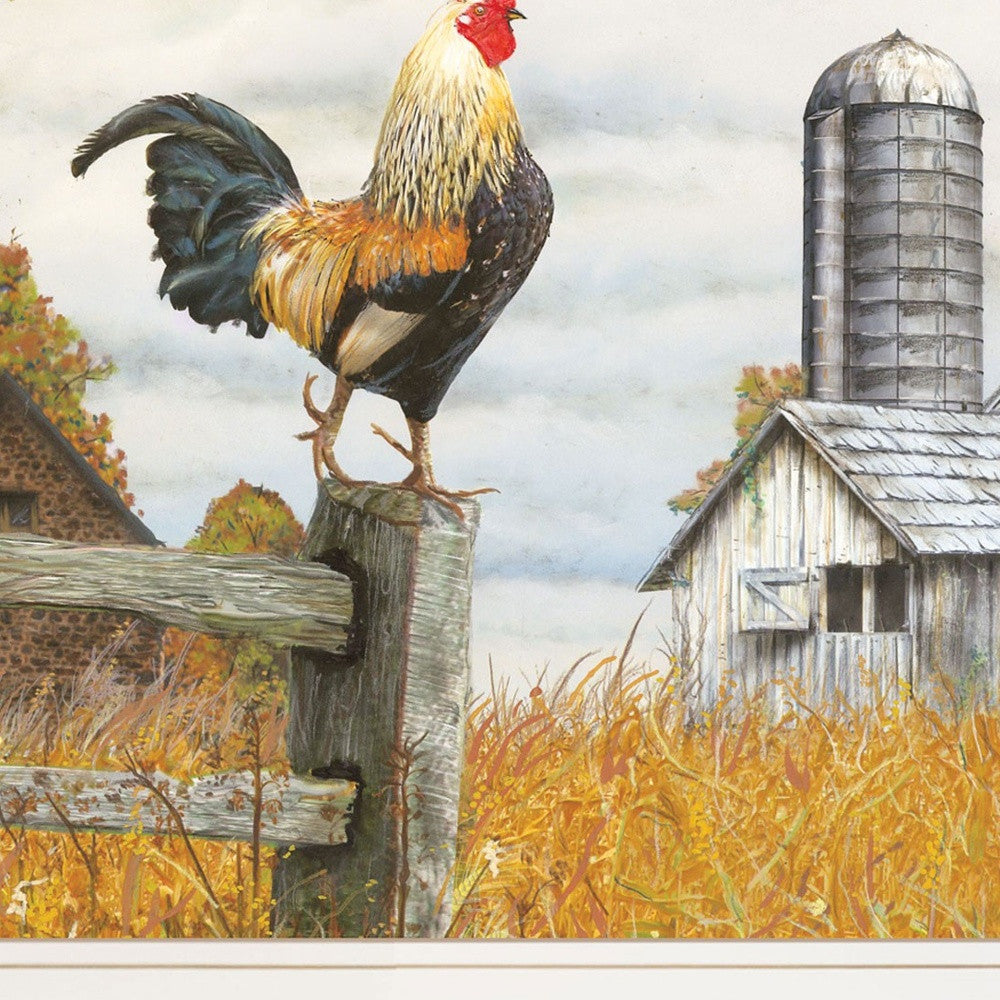 Down on the Farm II White Framed Print Wall Art - Home Decor