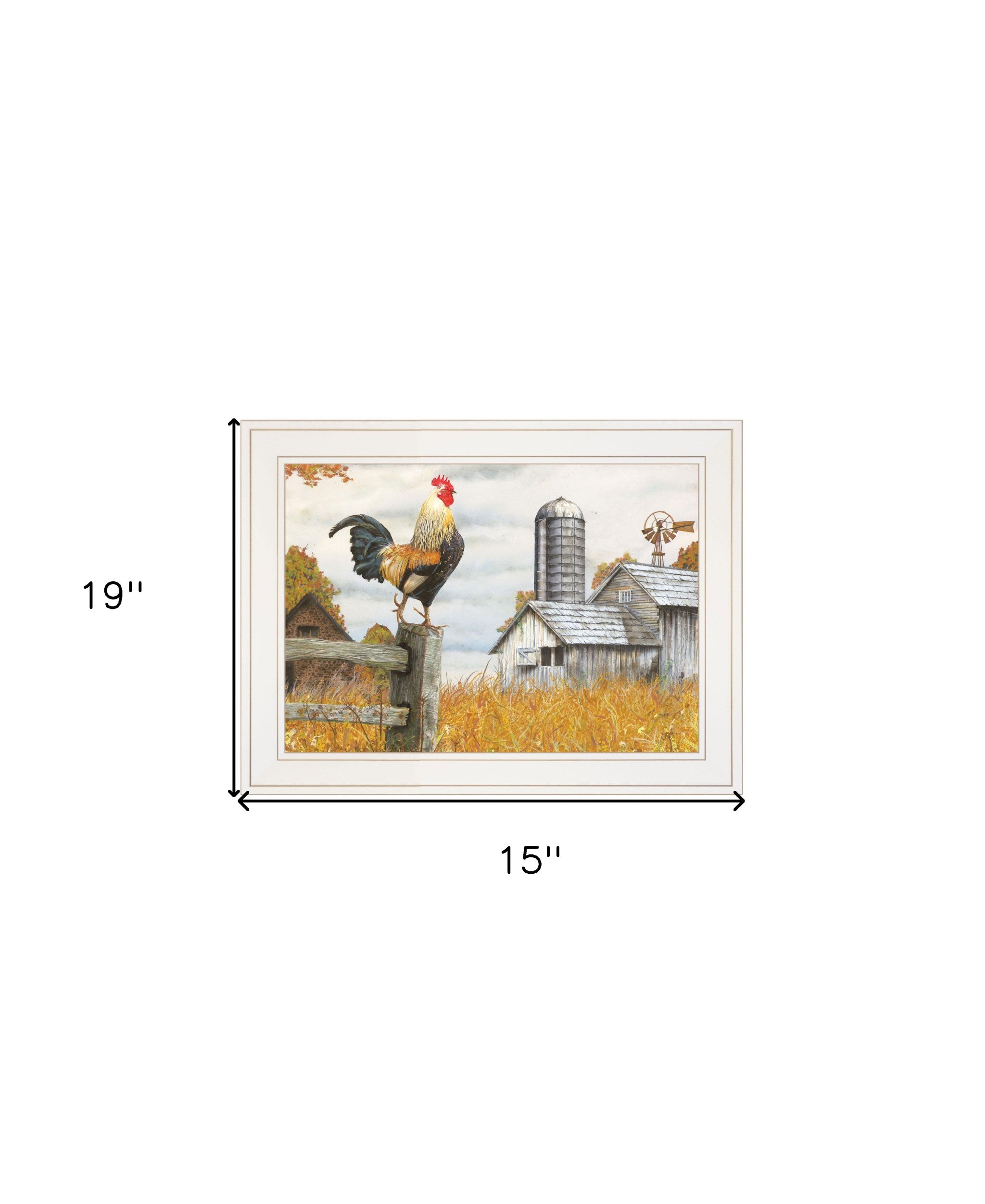 Down on the Farm II White Framed Print Wall Art - Home Decor