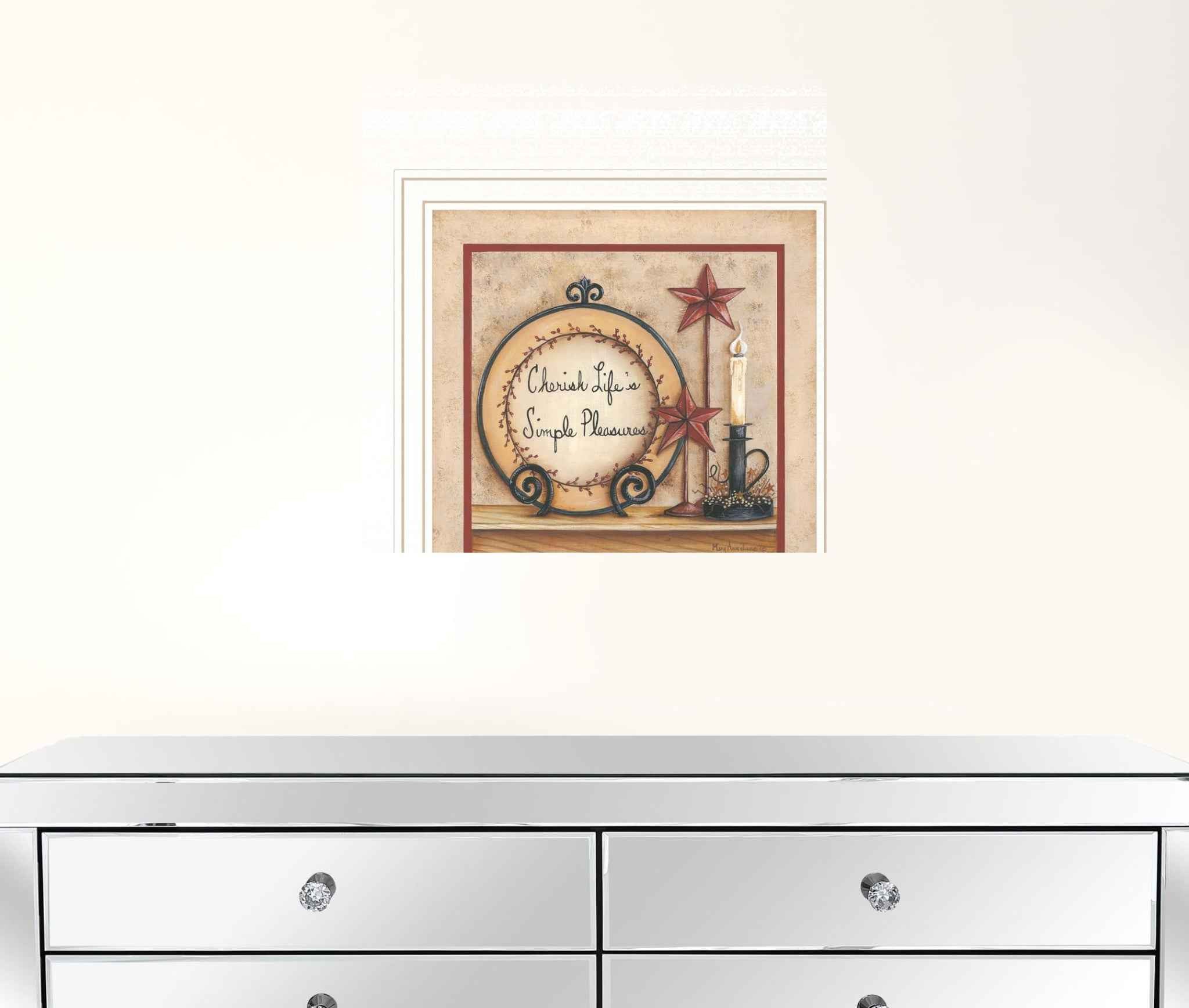 Simple Pleasures 4 White Framed Print Wall Art