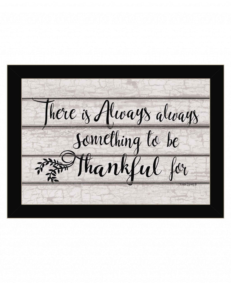 Always Thankful 1 Black Framed Print Wall Art