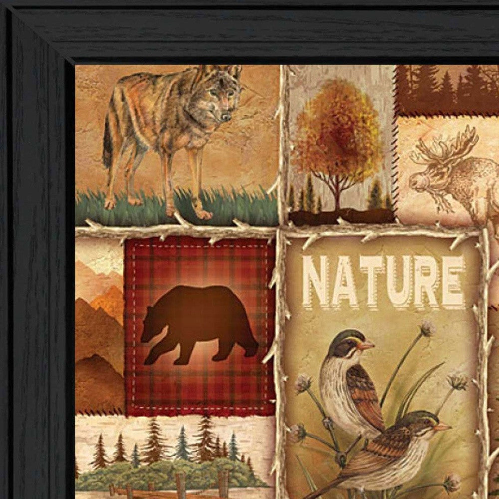 Lodge Collage II Black Framed Print Wall Art - Home Decor