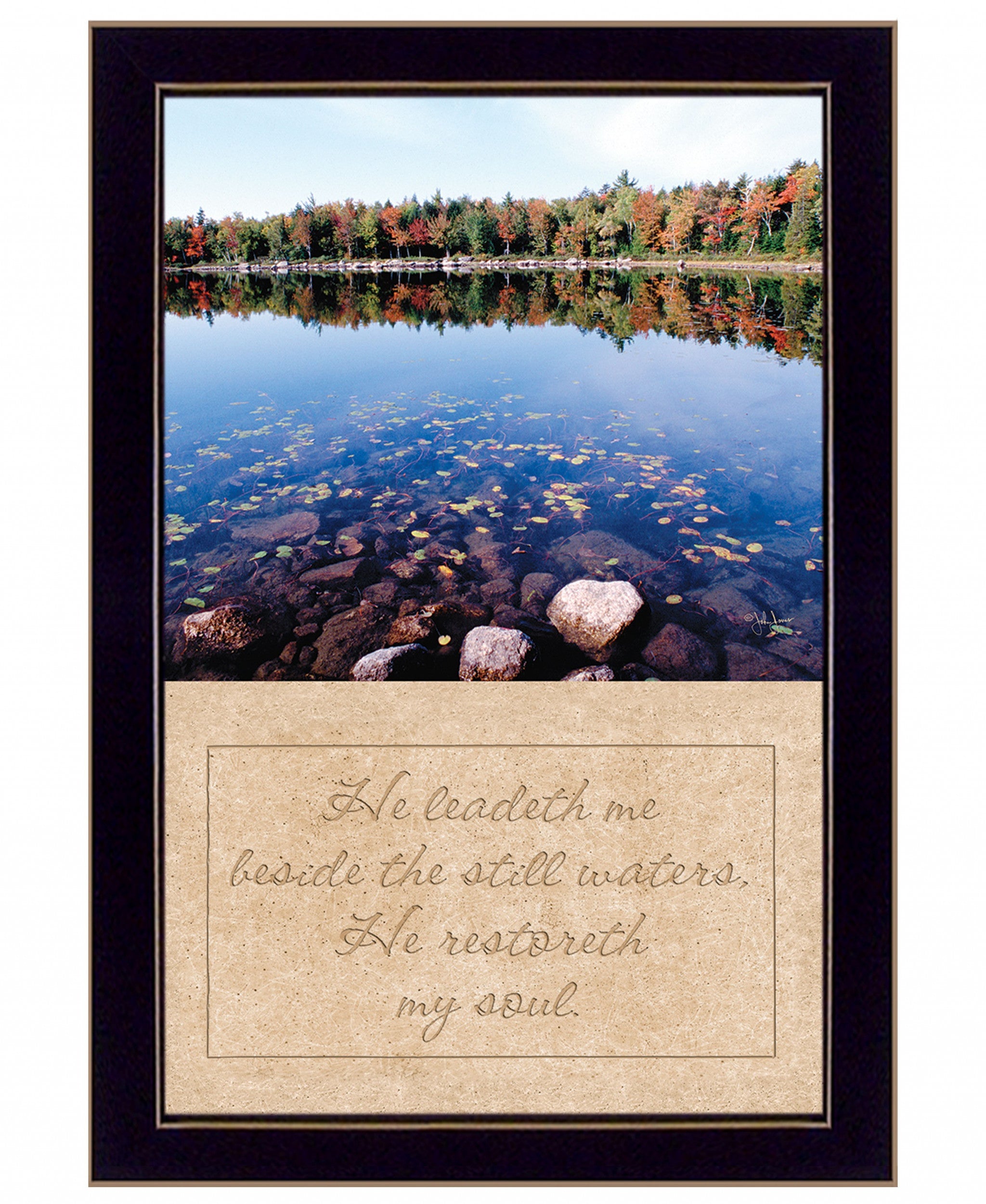 Still Waters Black Framed Print Wall Art - Home Decor