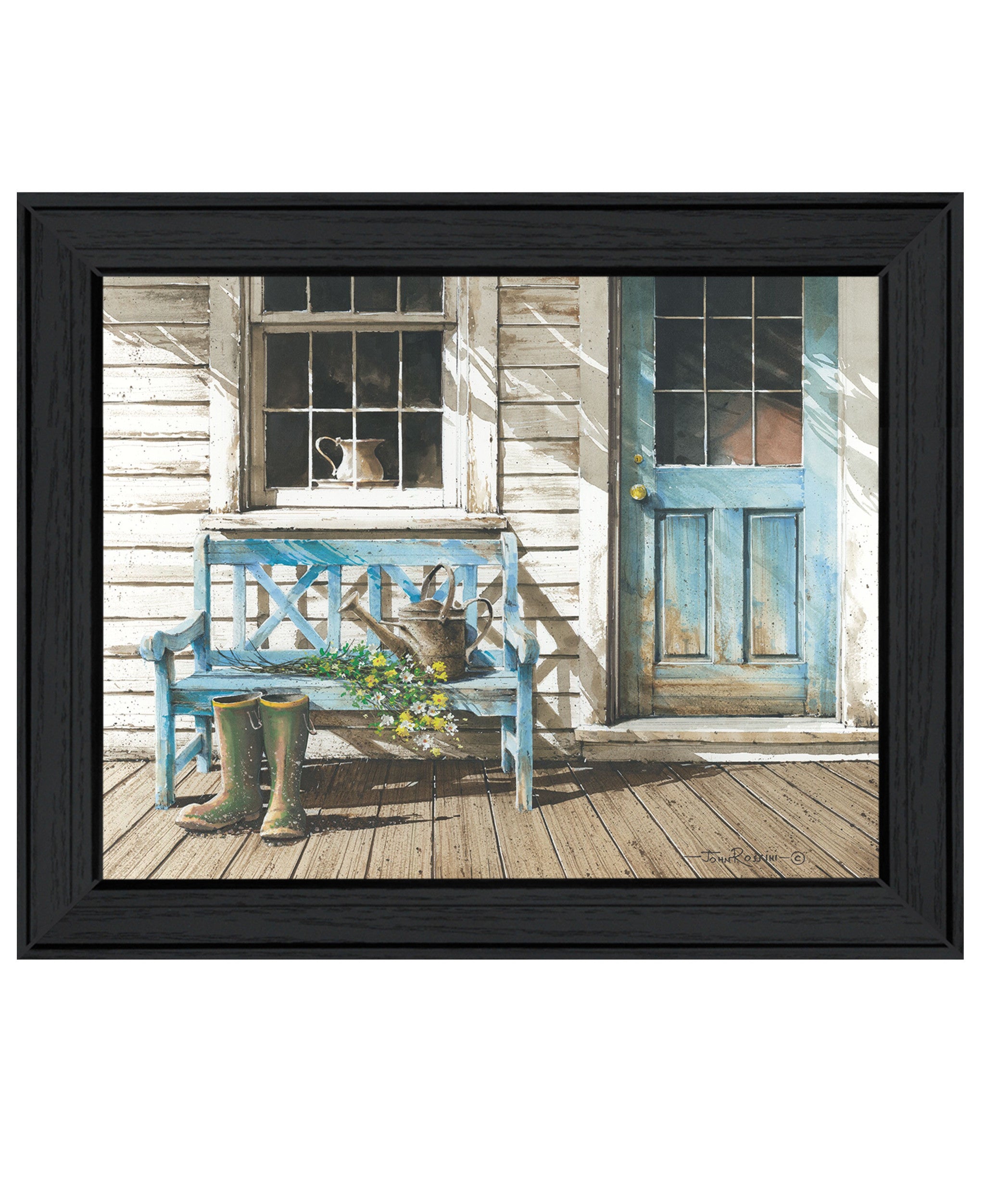 Cheerful Chores Black Framed Wall Art - Home Decor