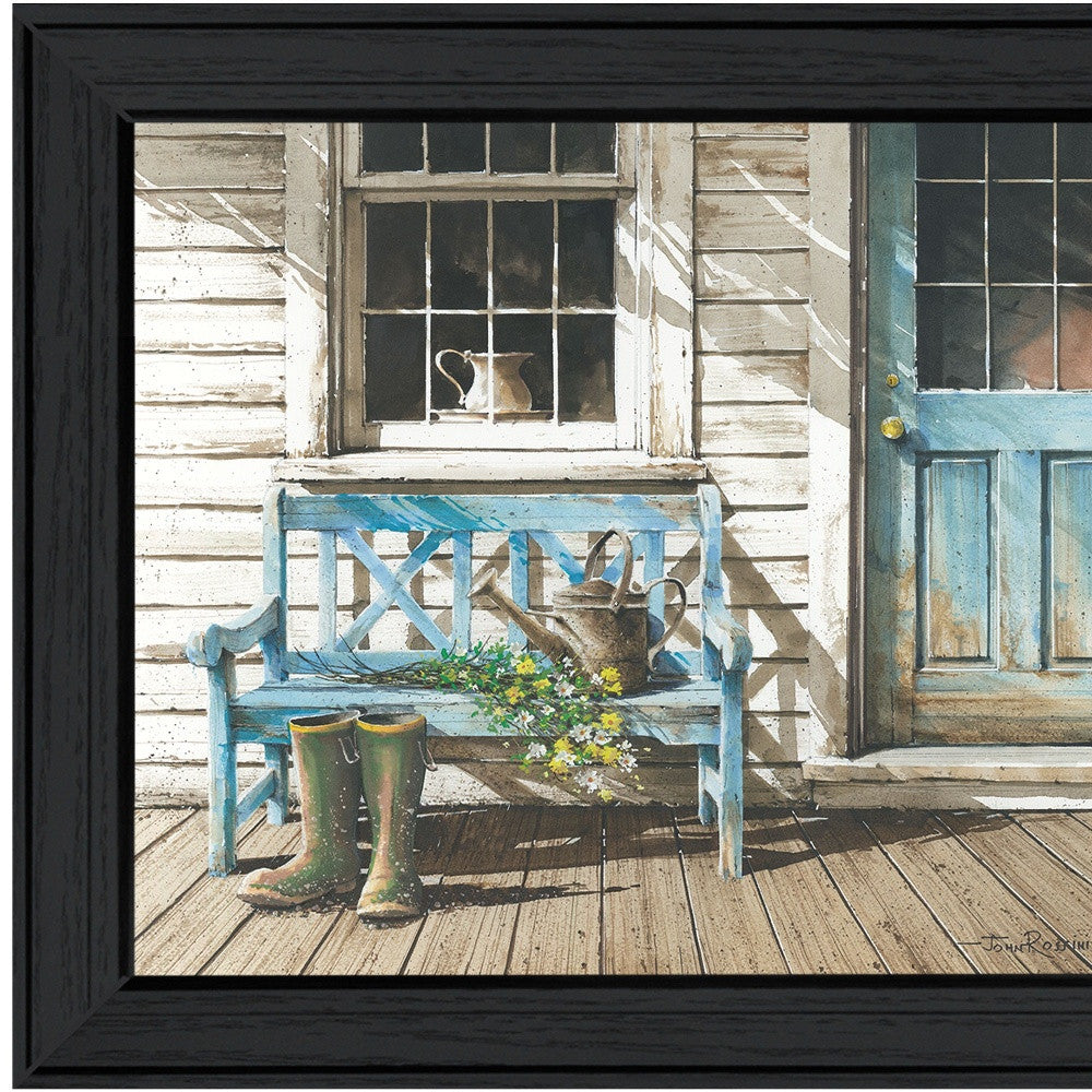 Cheerful Chores Black Framed Wall Art - Home Decor
