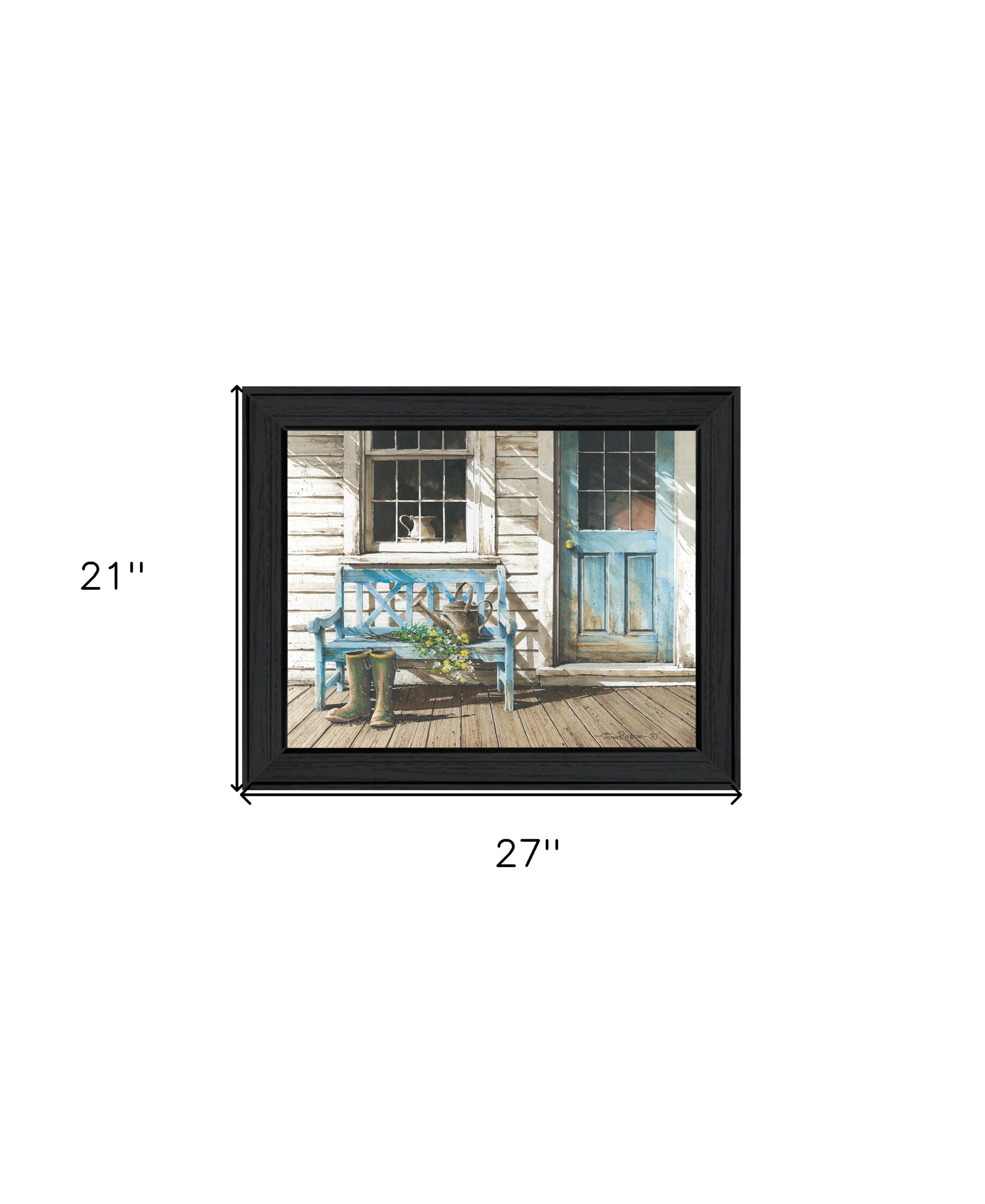 Cheerful Chores Black Framed Wall Art - Home Decor