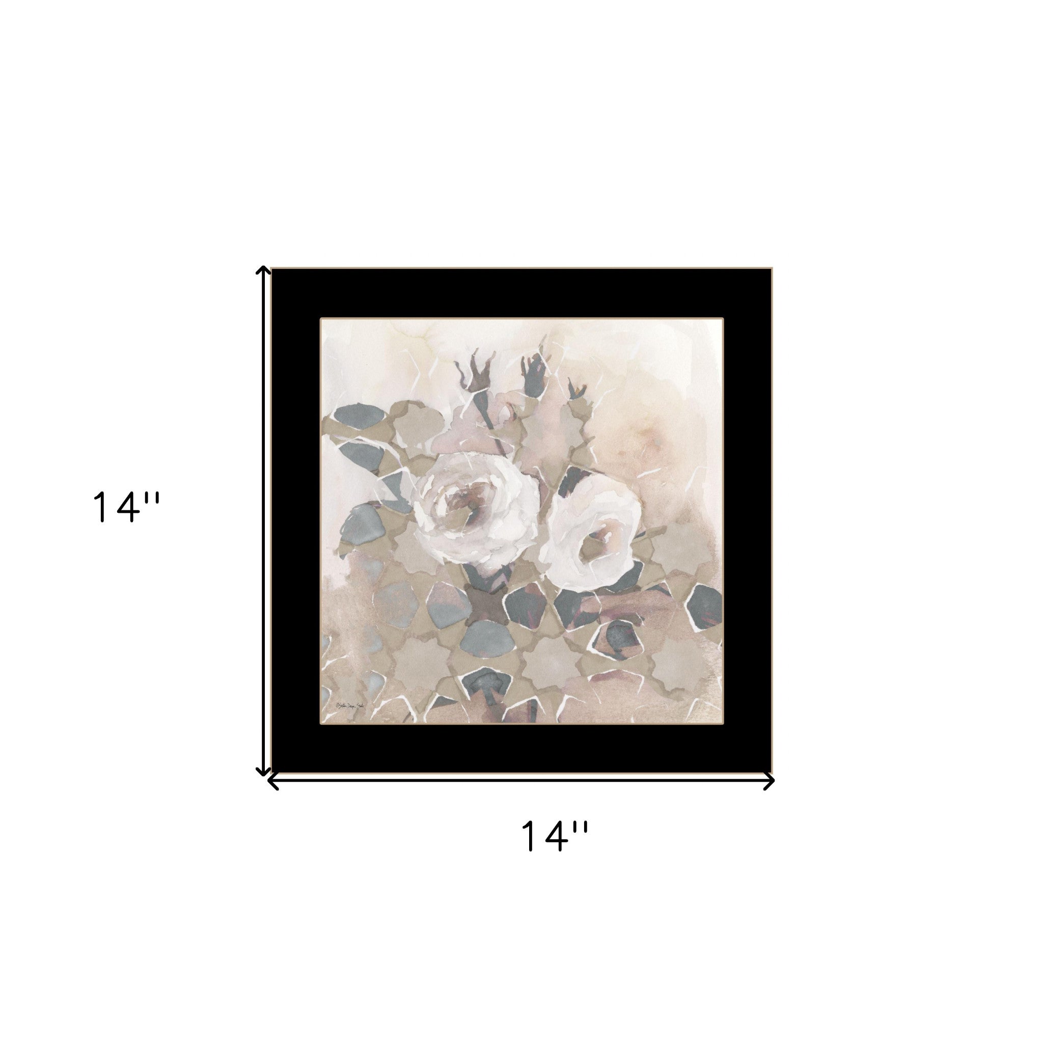 Transitional Blooms I 1 Black Framed Print Wall Art - Home Decor
