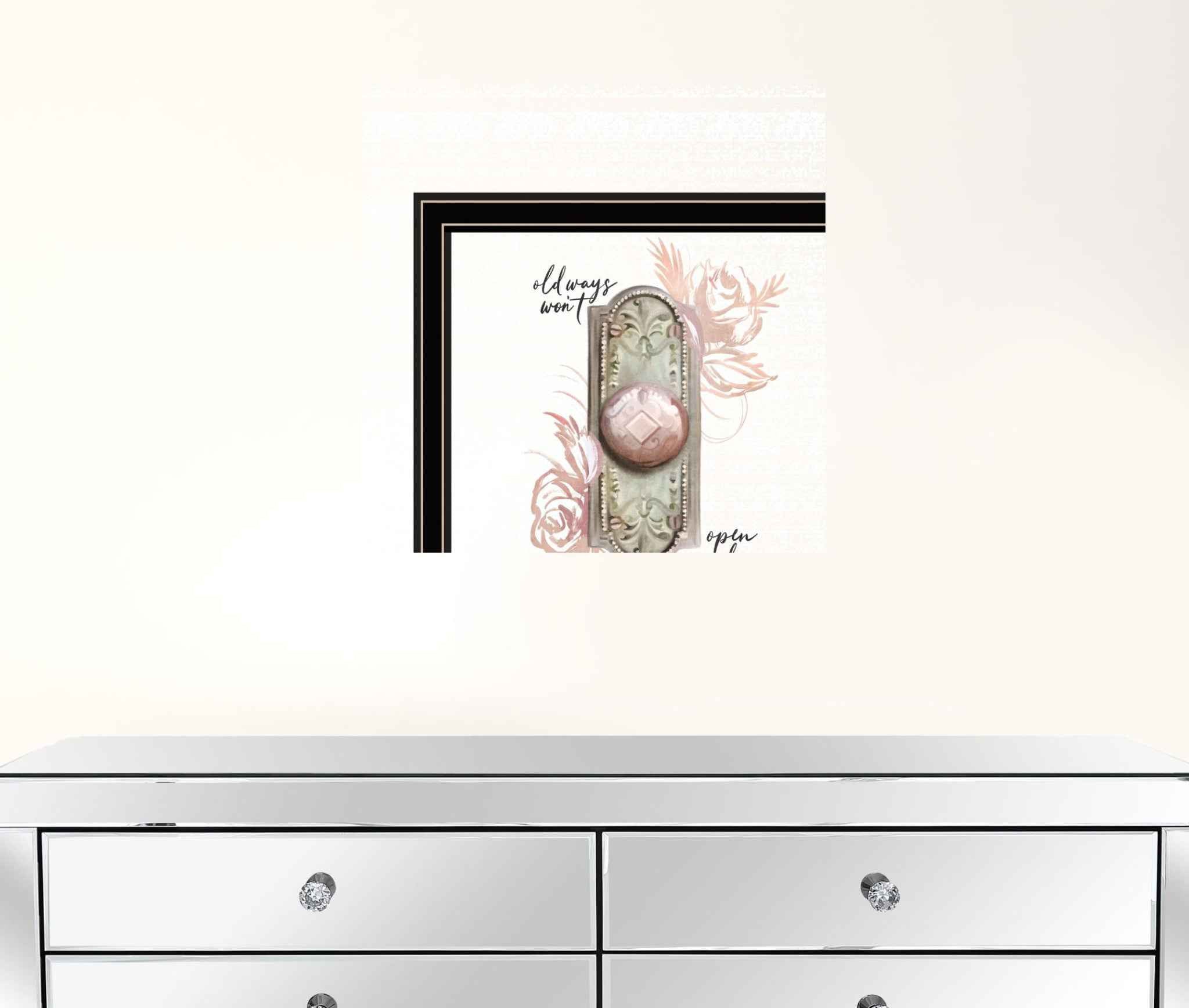 Old Ways In Blush 1 Black Framed Print Wall Art