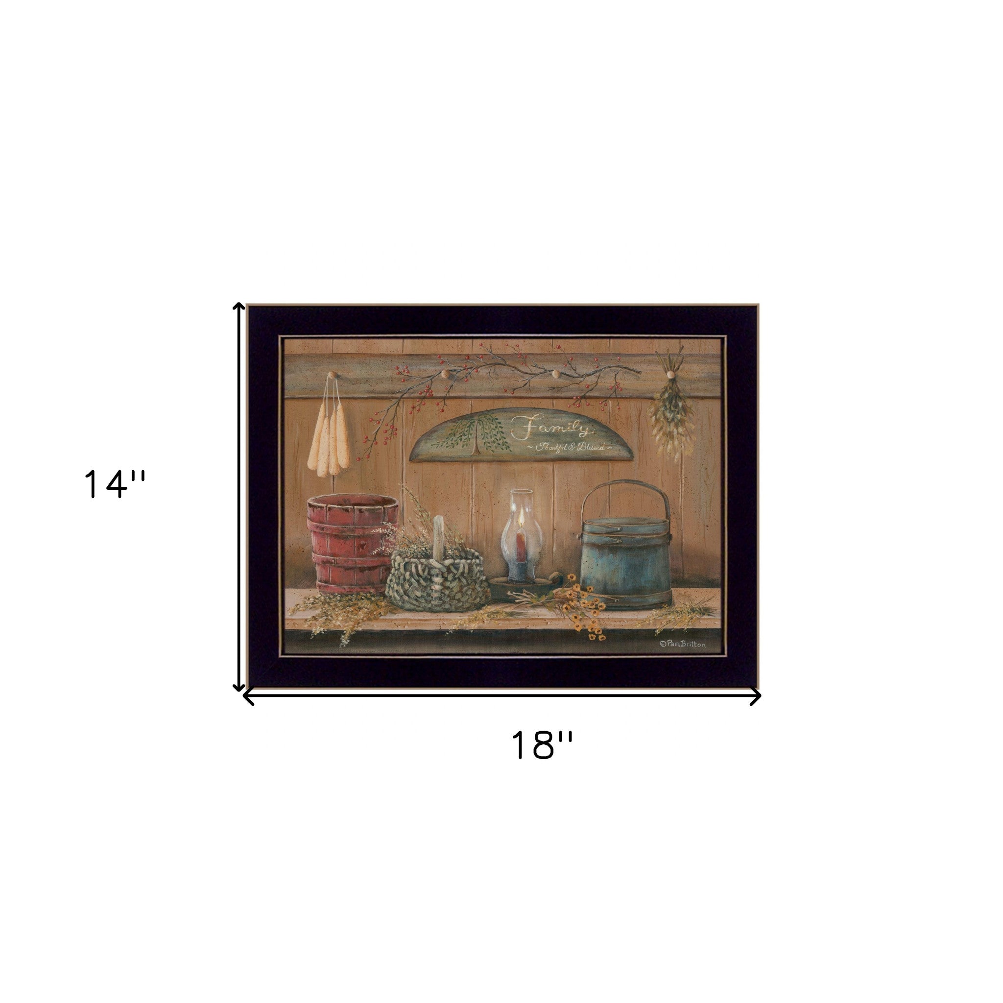 Treasures on the Shelf I 1 Black Framed Print Wall Art - Home Decor
