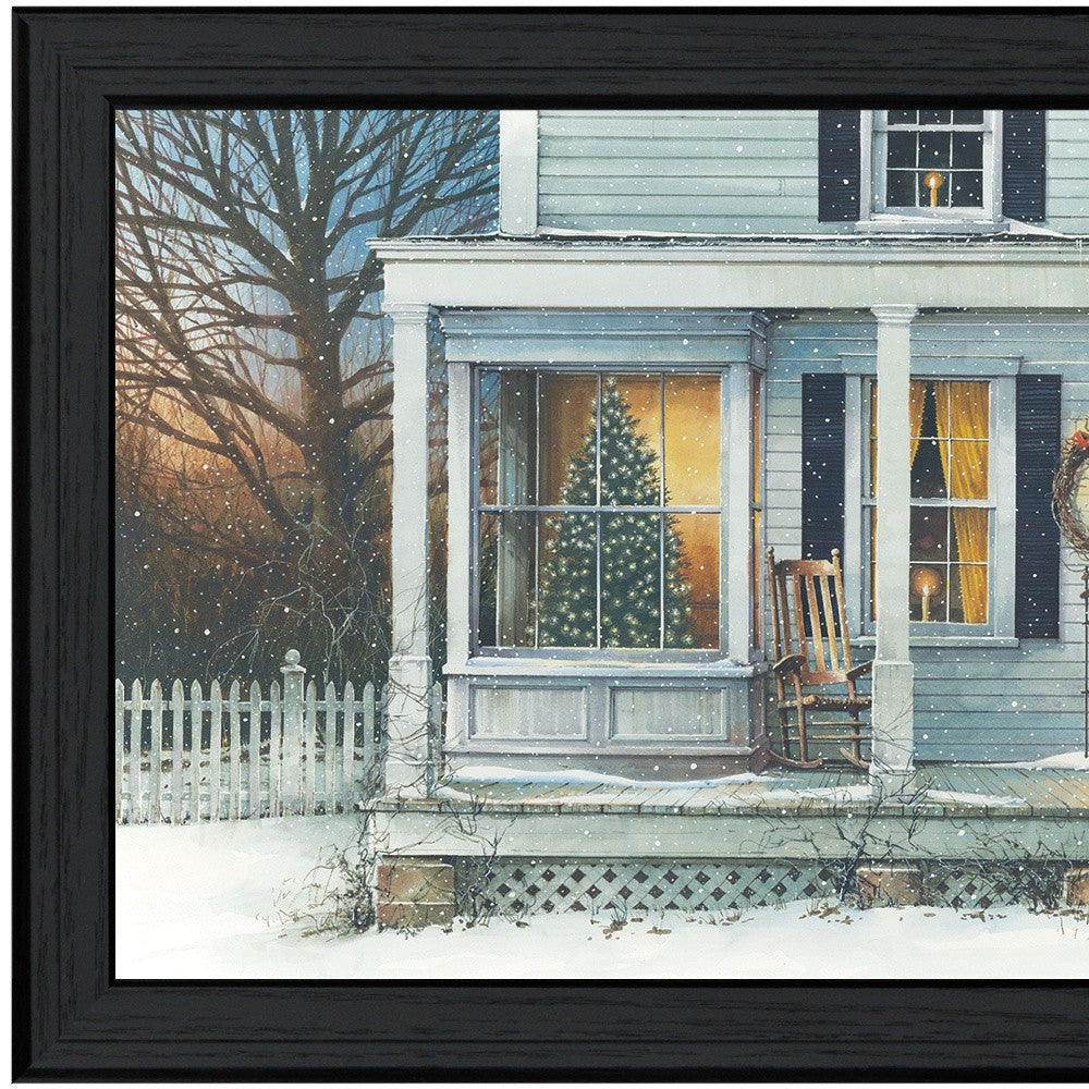 December Glow Black Framed Wall Art - Home Decor