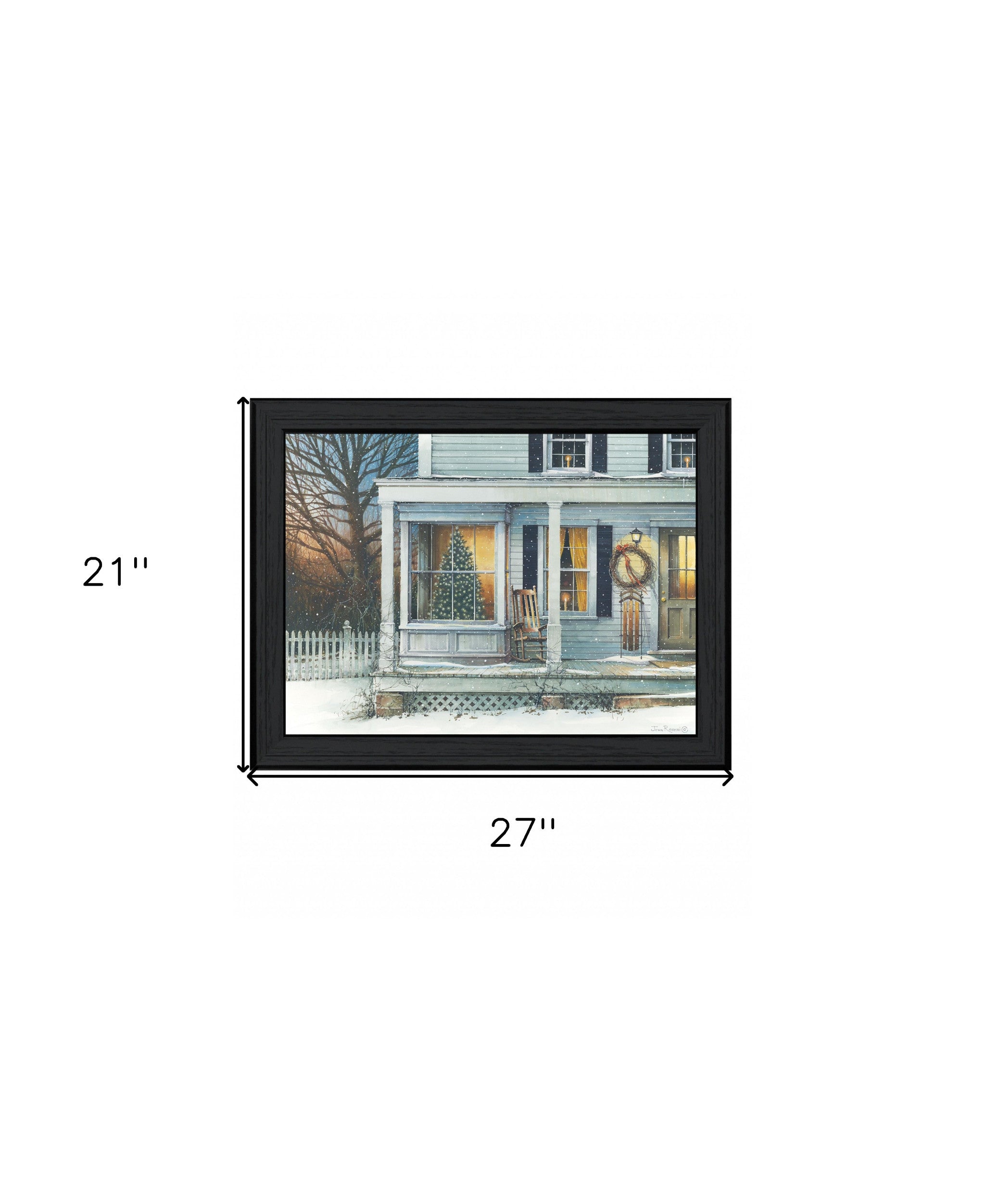 December Glow Black Framed Wall Art - Home Decor