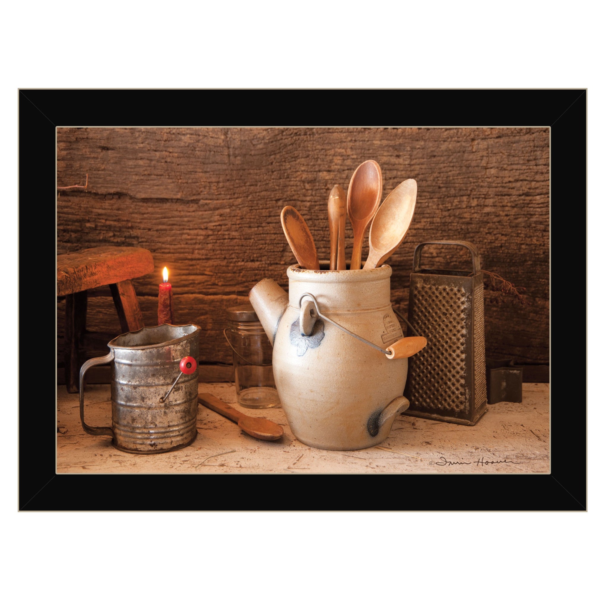 Grandmas Kitchen Tools 1 Black Framed Print Kitchen Wall Art - Home Decor