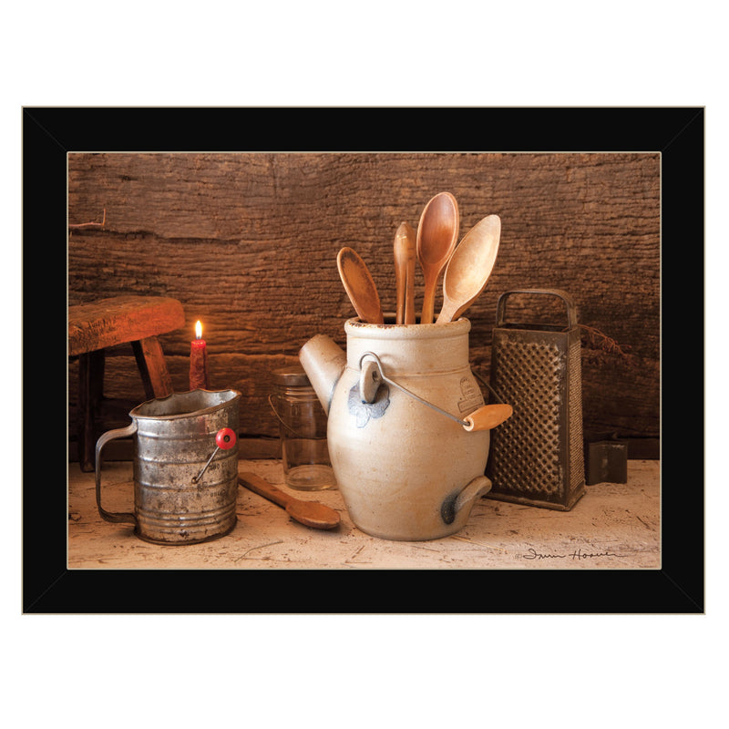 Grandmas Kitchen Tools 1 Black Framed Print Kitchen Wall Art - Home Decor