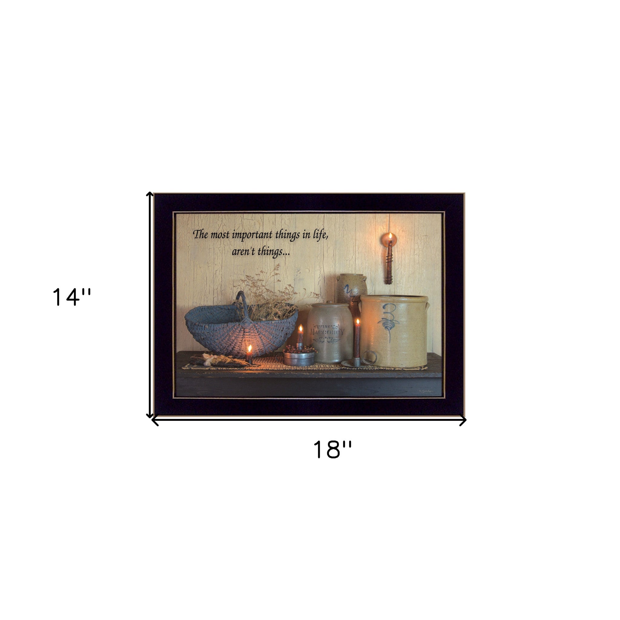 The Most Important Things 1 Black Framed Print Wall Art - Home Decor