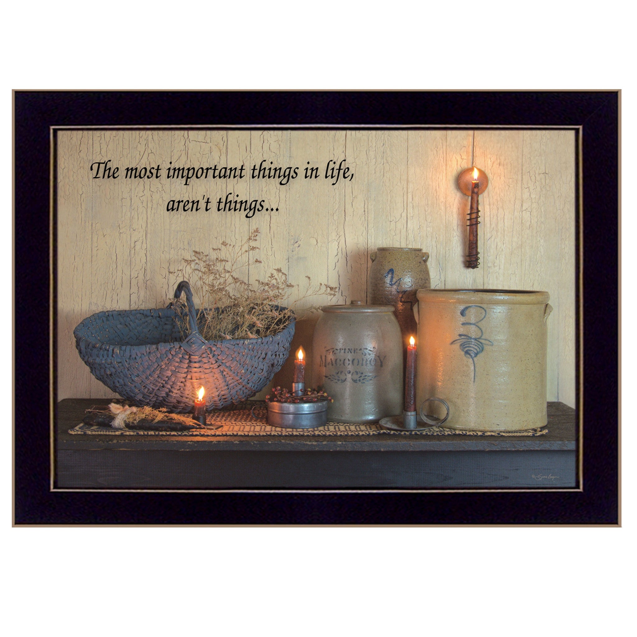 The Most Important Things 1 Black Framed Print Wall Art - Home Decor