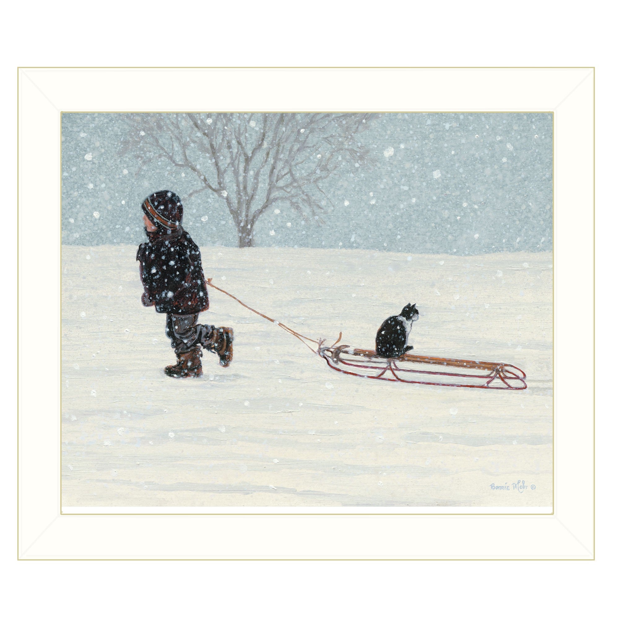 All Aboard White Framed Print Wall Art - Home Decor