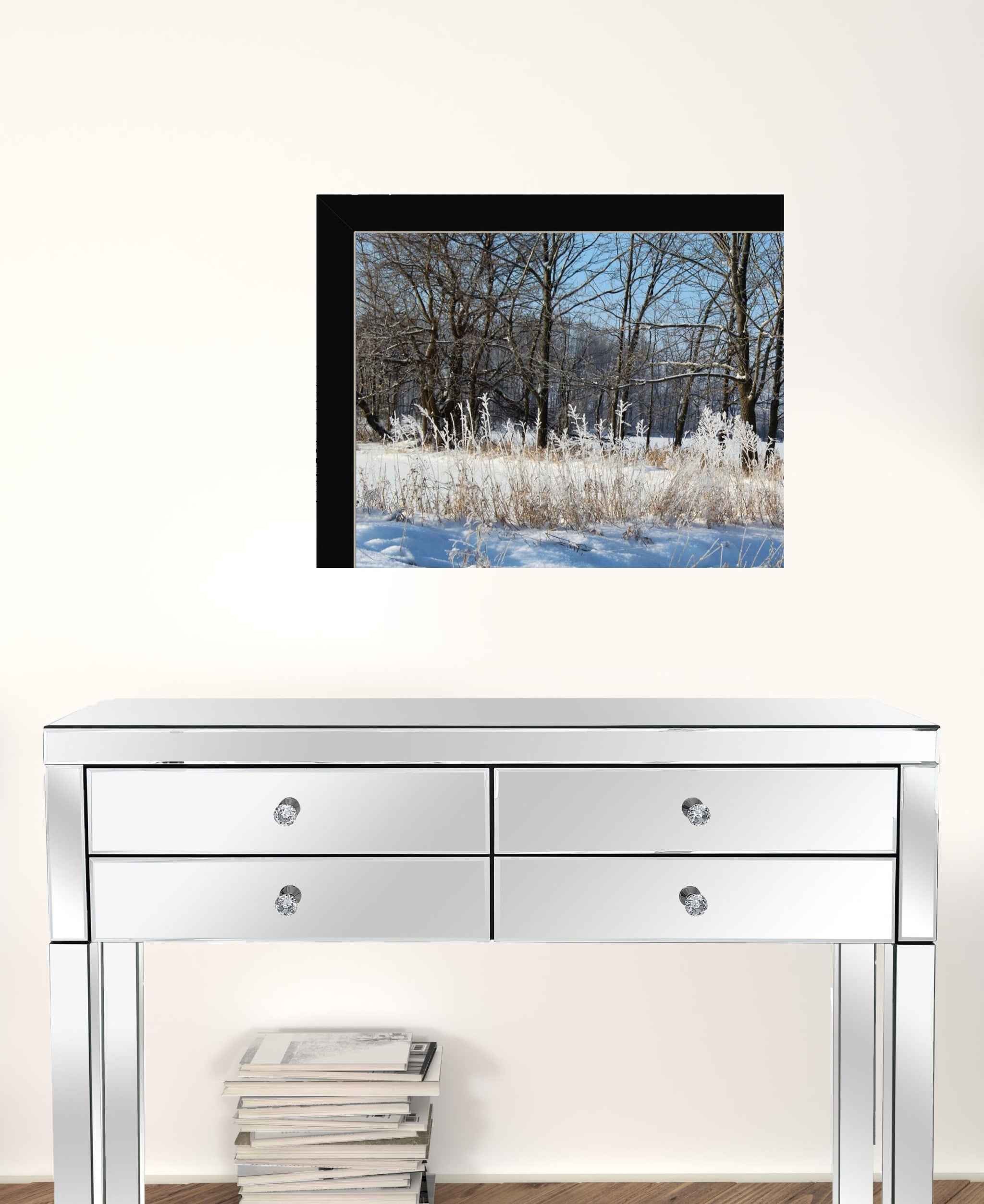 Set Of Two Great Outdoors Nature Or Winter Forest 1 Black Framed Print Wall Art