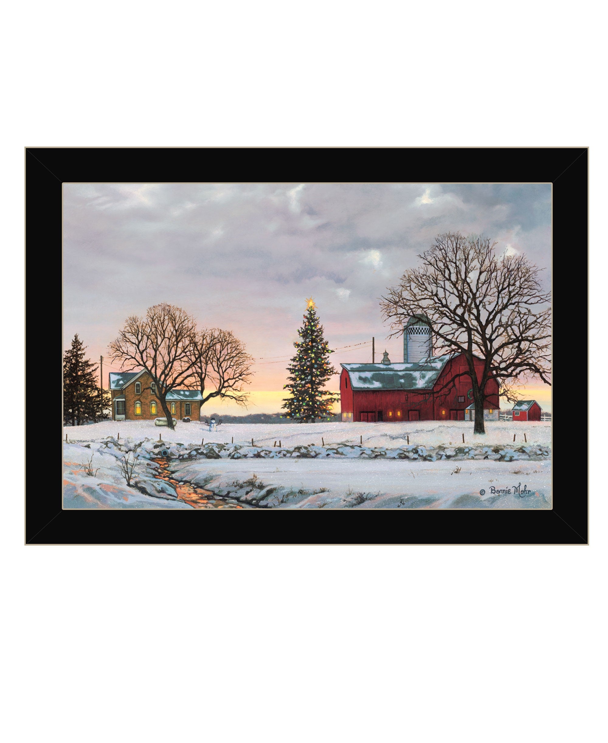 Morning Calls Black Framed Print Wall Art - Home Decor