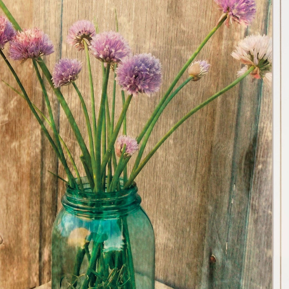 Country Chives 1 White Framed Print Wall Art - Home Decor