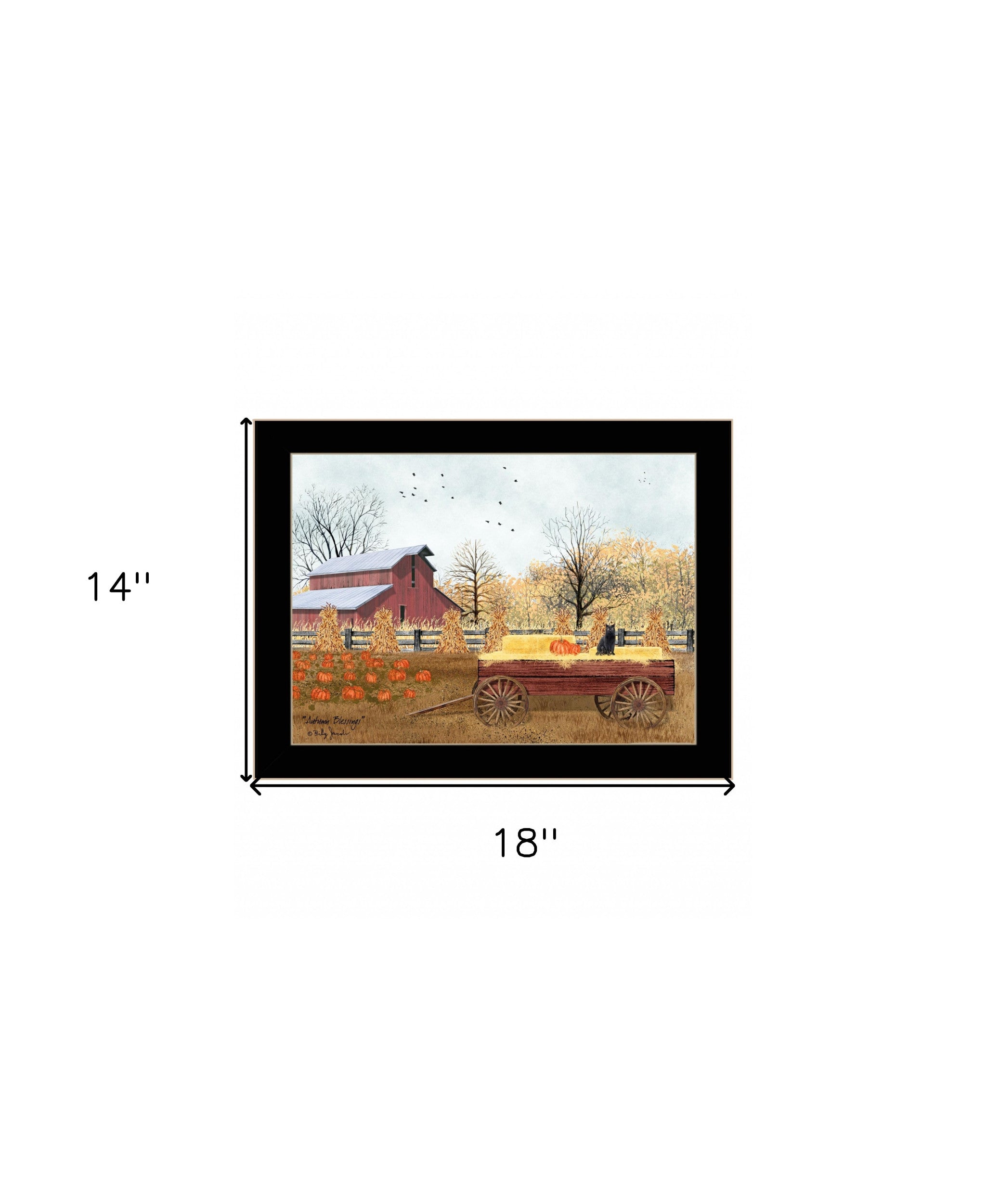 Autumn Blessings 3 Black Framed Print Wall Art - Home Decor