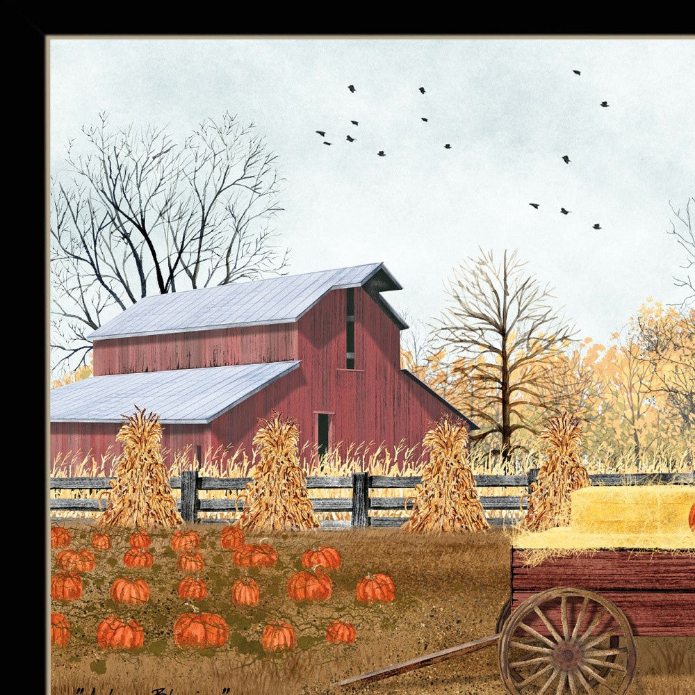 Autumn Blessings 3 Black Framed Print Wall Art - Home Decor