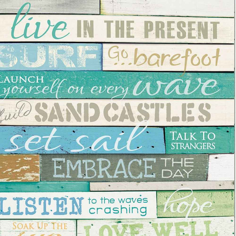 Live In The Present 4 White Framed Print Wall Art