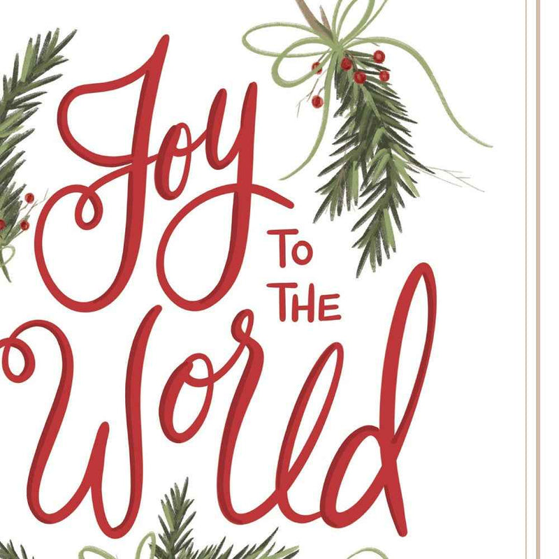 Joy To The World 1 White Framed Print Wall Art