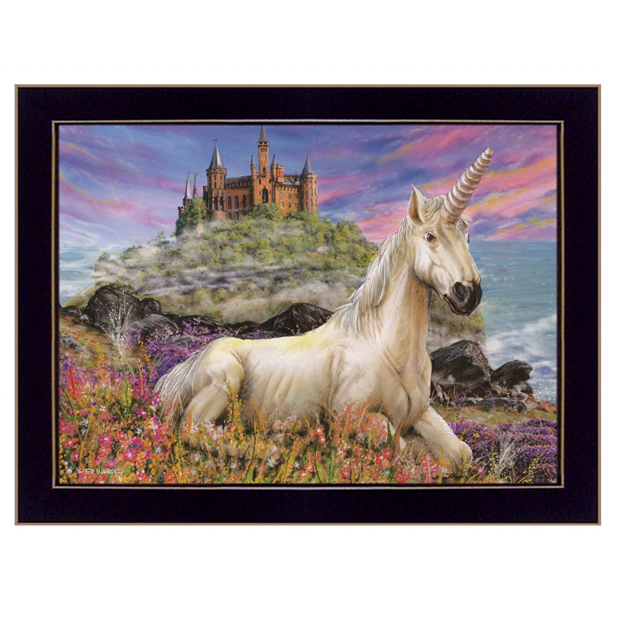 Royal Unicorn 1 Black Framed Print Wall Art - Home Decor