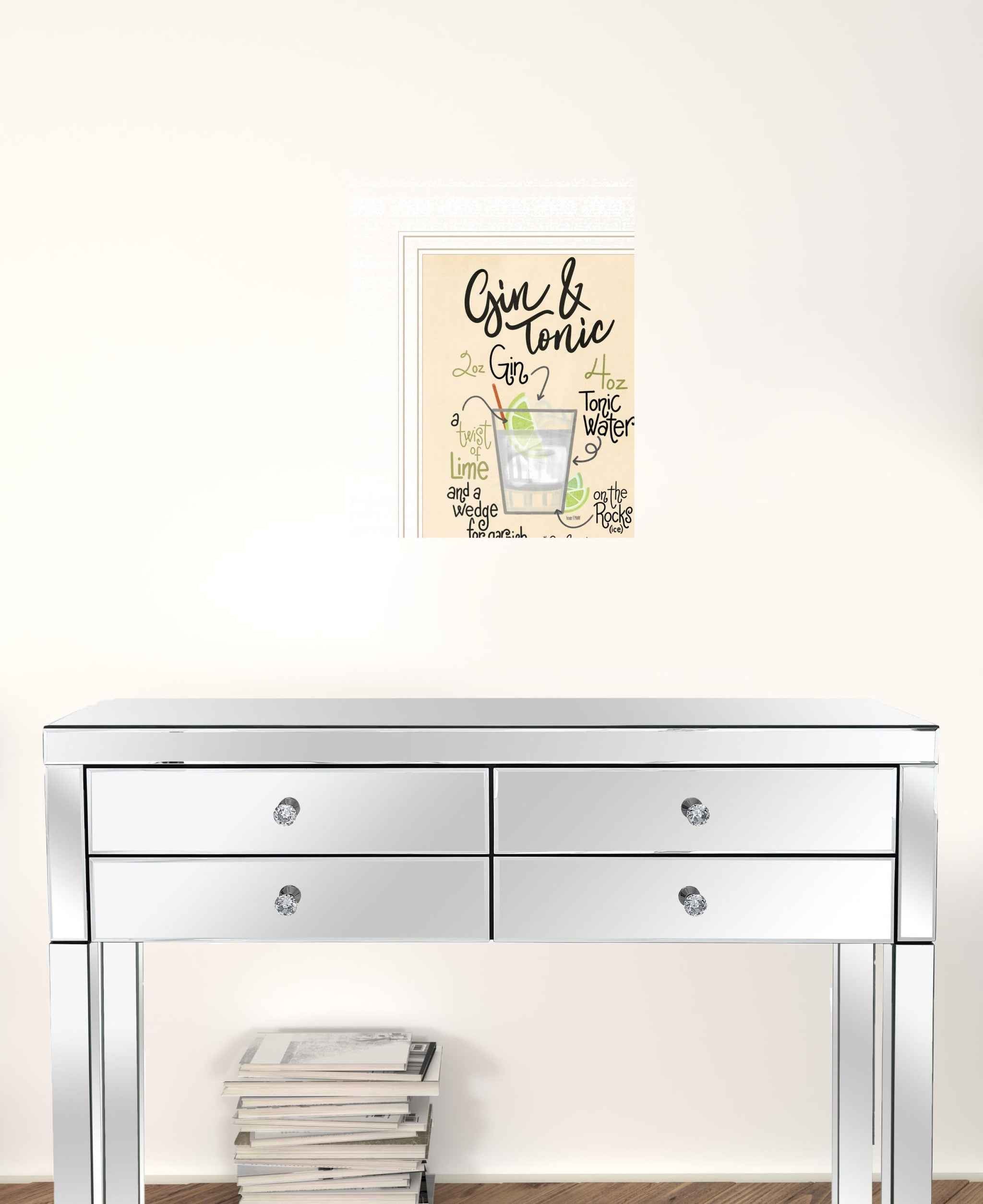 Gin and Tonic White Framed Print Wall Art