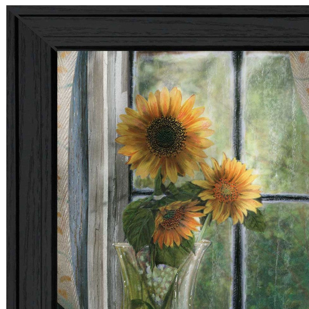 Morning Flower 2 Black Framed Print Wall Art - Home Decor