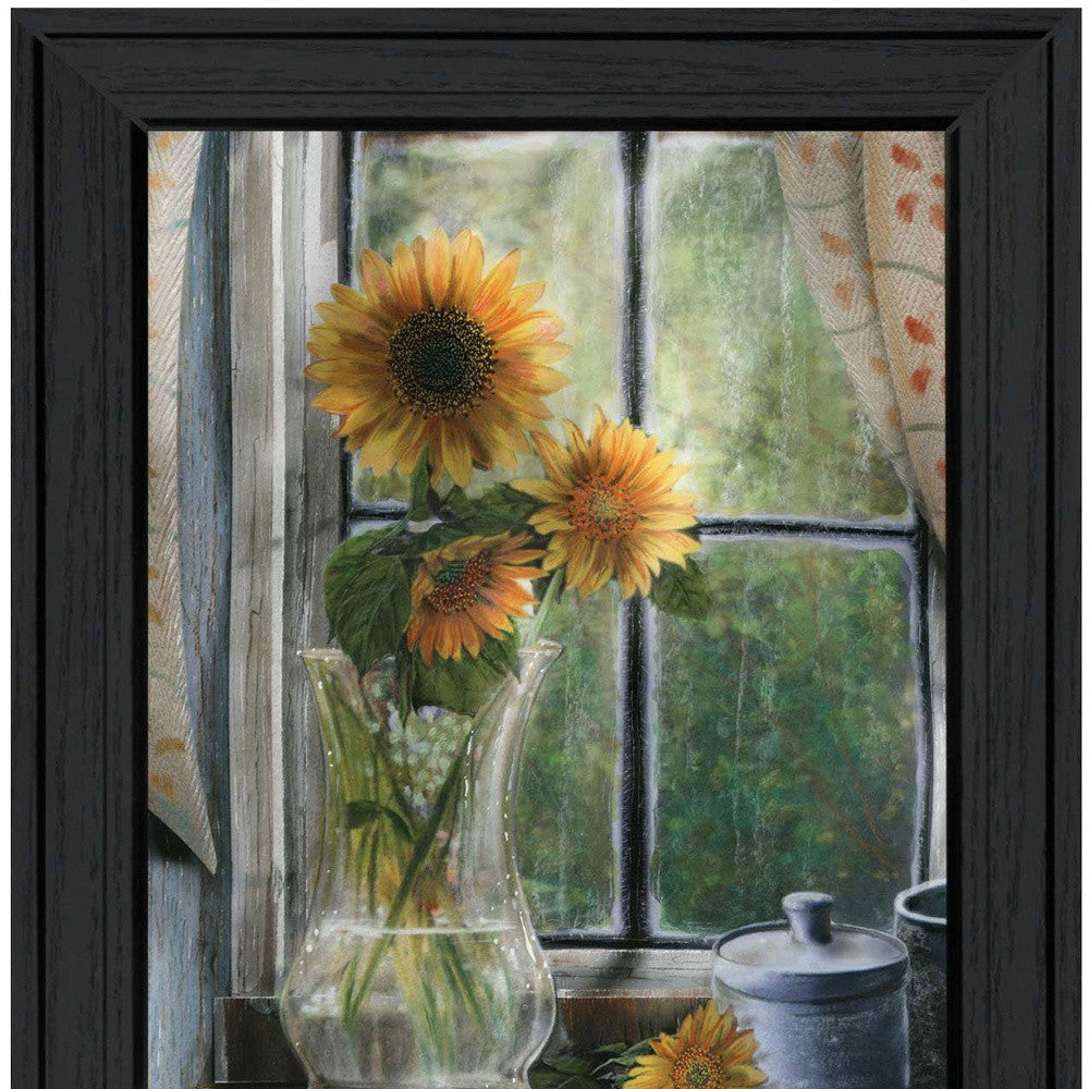 Morning Flower 2 Black Framed Print Wall Art - Home Decor