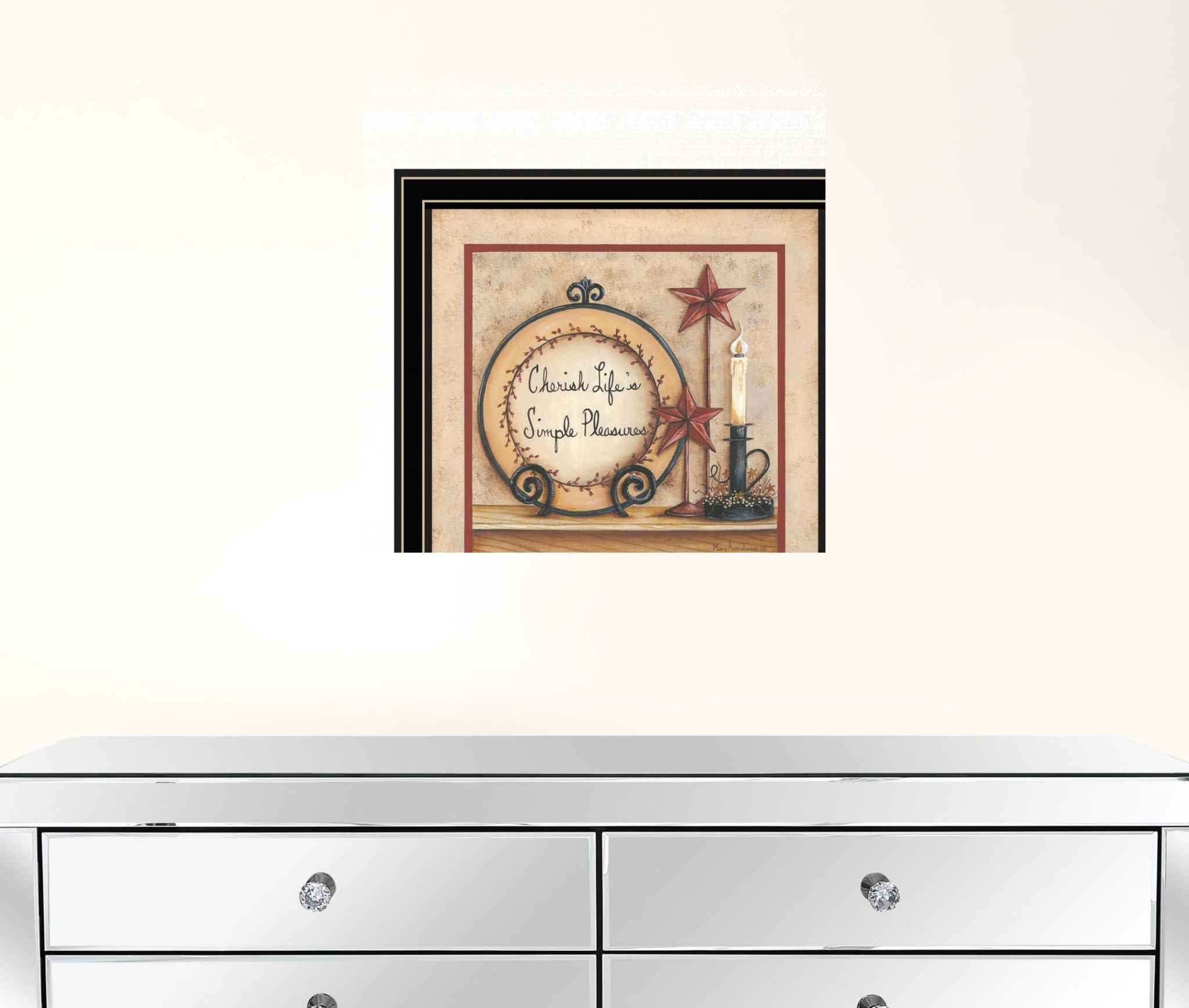 Simple Pleasures 3 Black Framed Print Wall Art