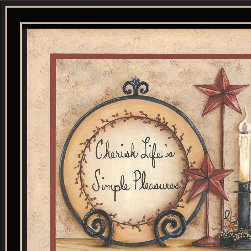 Simple Pleasures 3 Black Framed Print Wall Art