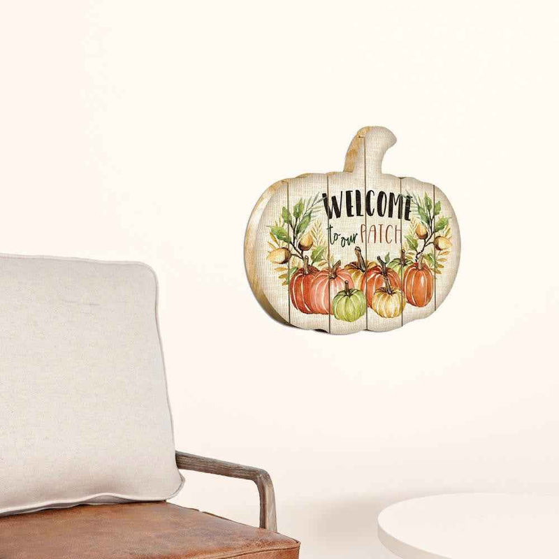 Welcome Pumpkin Unframed Print Wall Art