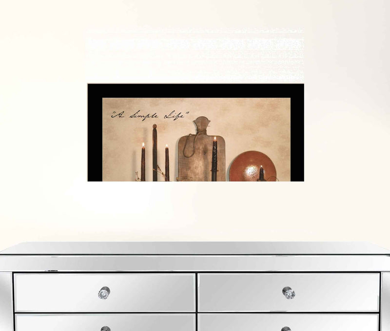 A Simple Life 2 Black Framed Print Wall Art