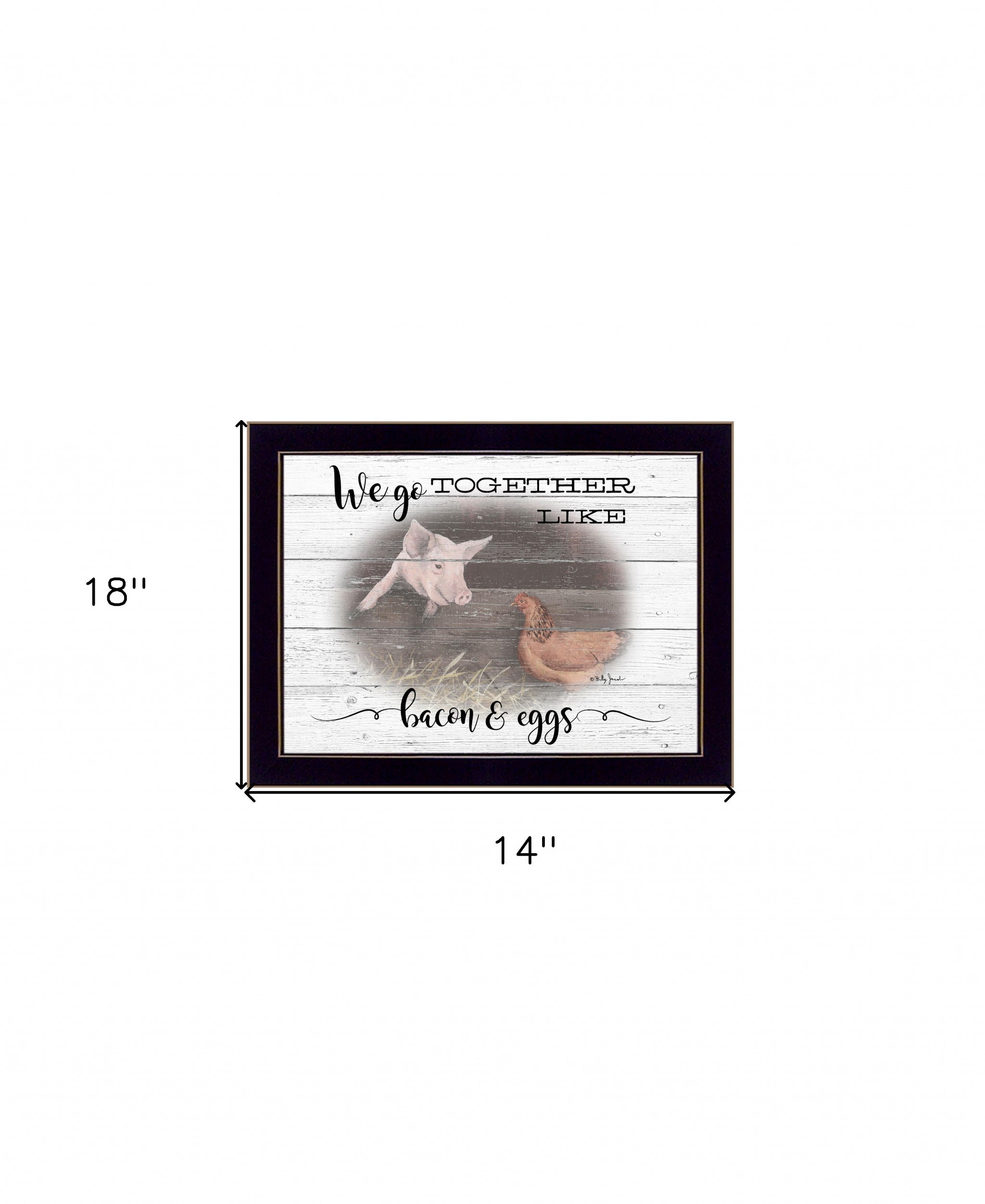 We Go Together 3 Black Framed Print Wall Art - Home Decor