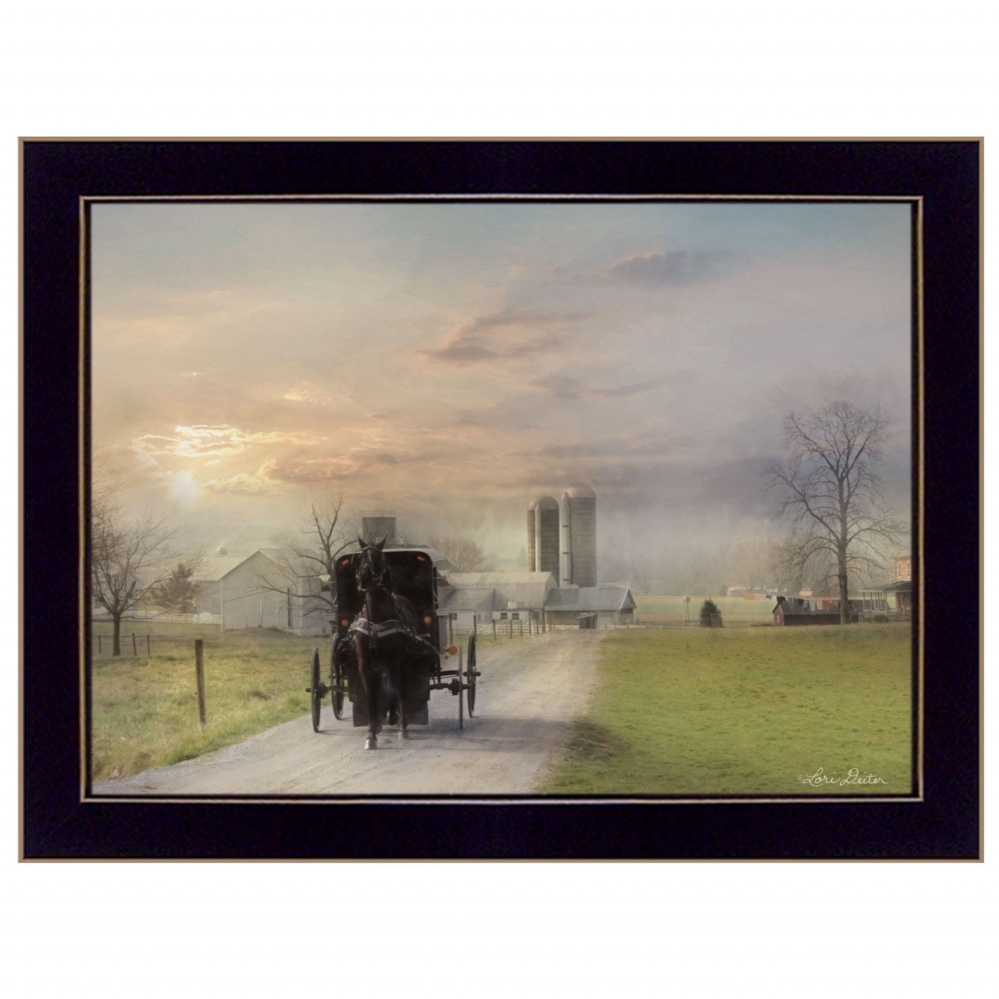 Morning Exercise 1 Black Framed Print Wall Art - Home Decor