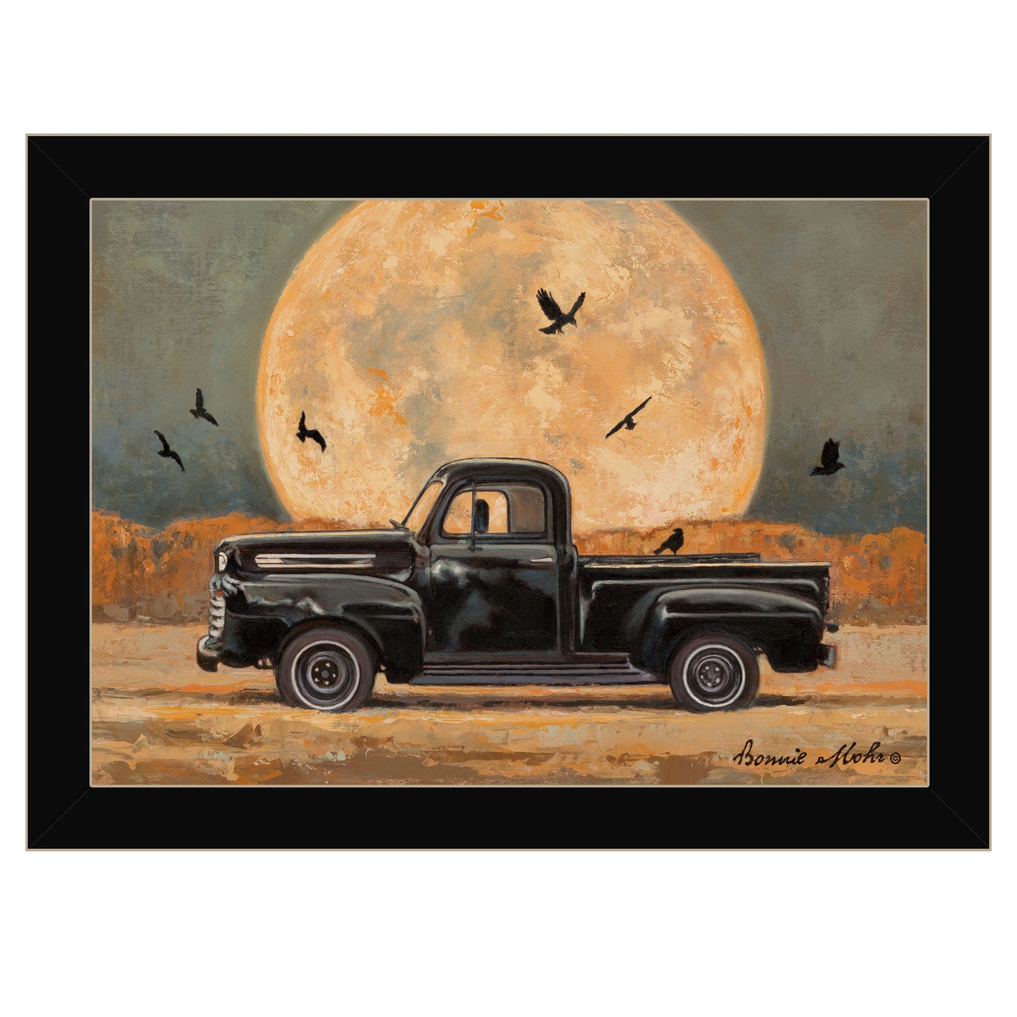Harvest Moon 1 Black Framed Print Kitchen Wall Art - Home Decor