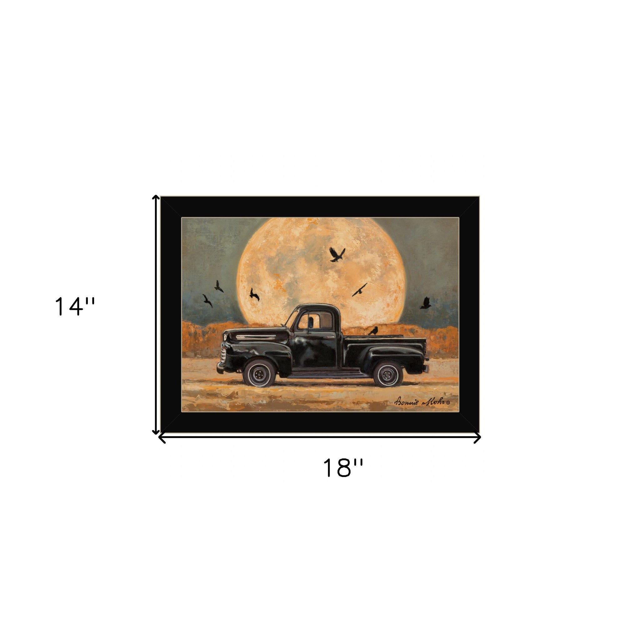 Harvest Moon 1 Black Framed Print Kitchen Wall Art - Home Decor