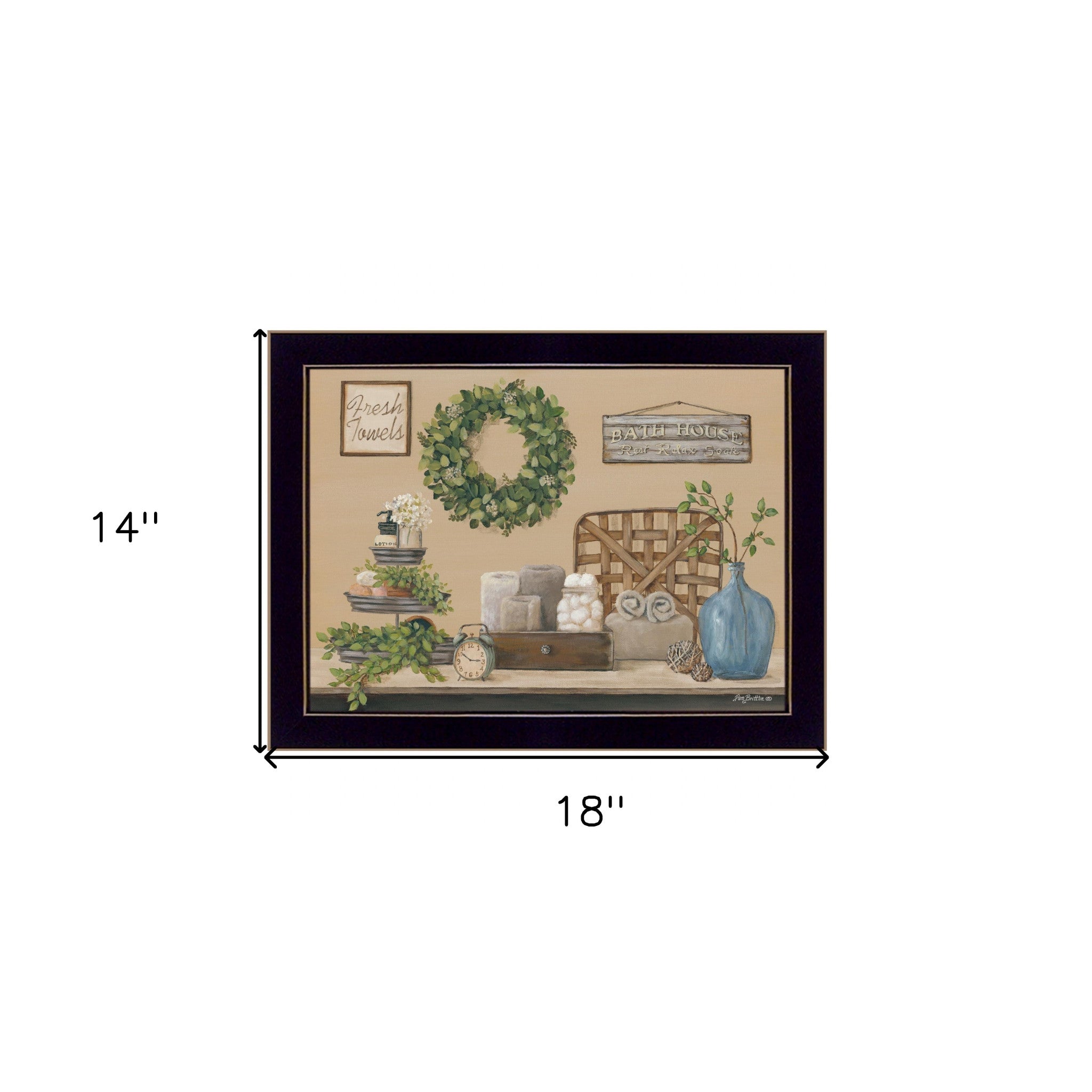 Farmhouse Bath I 1 Black Framed Print Bathroom Wall Art - Home Decor