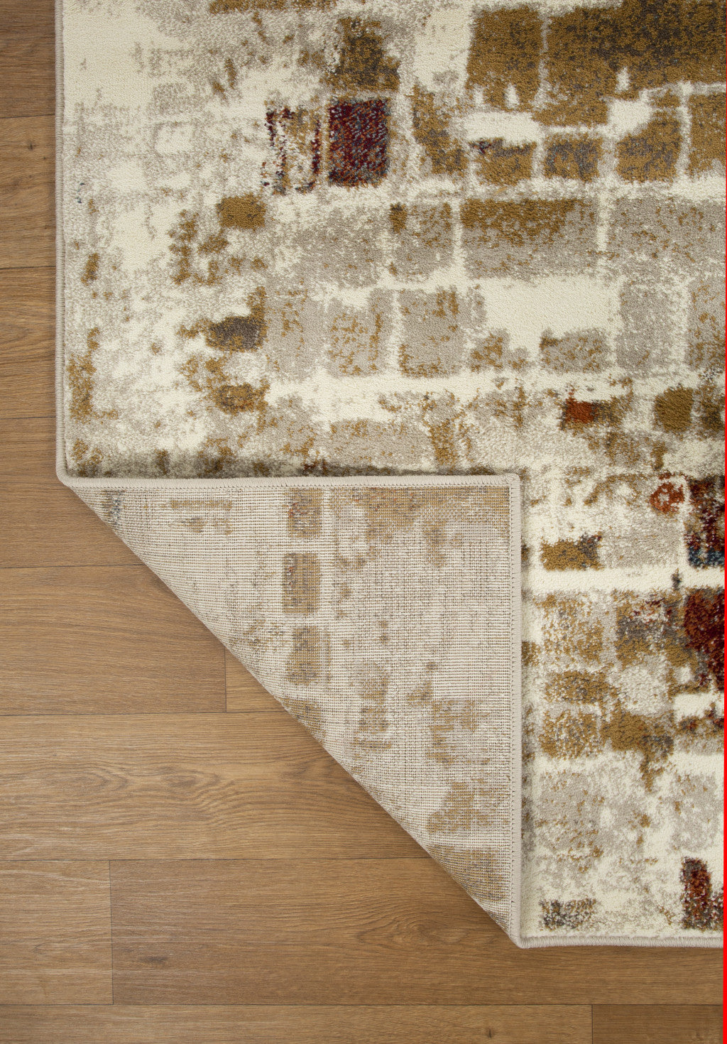 3' X 5' Natural And Brown Abstract Area Rug - Home Decor