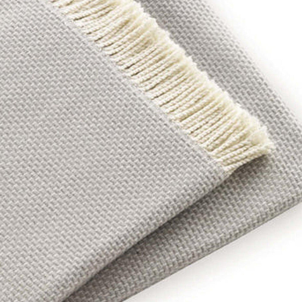 Soft Light Gray Links Pattern Throw Blanket - Home Decor