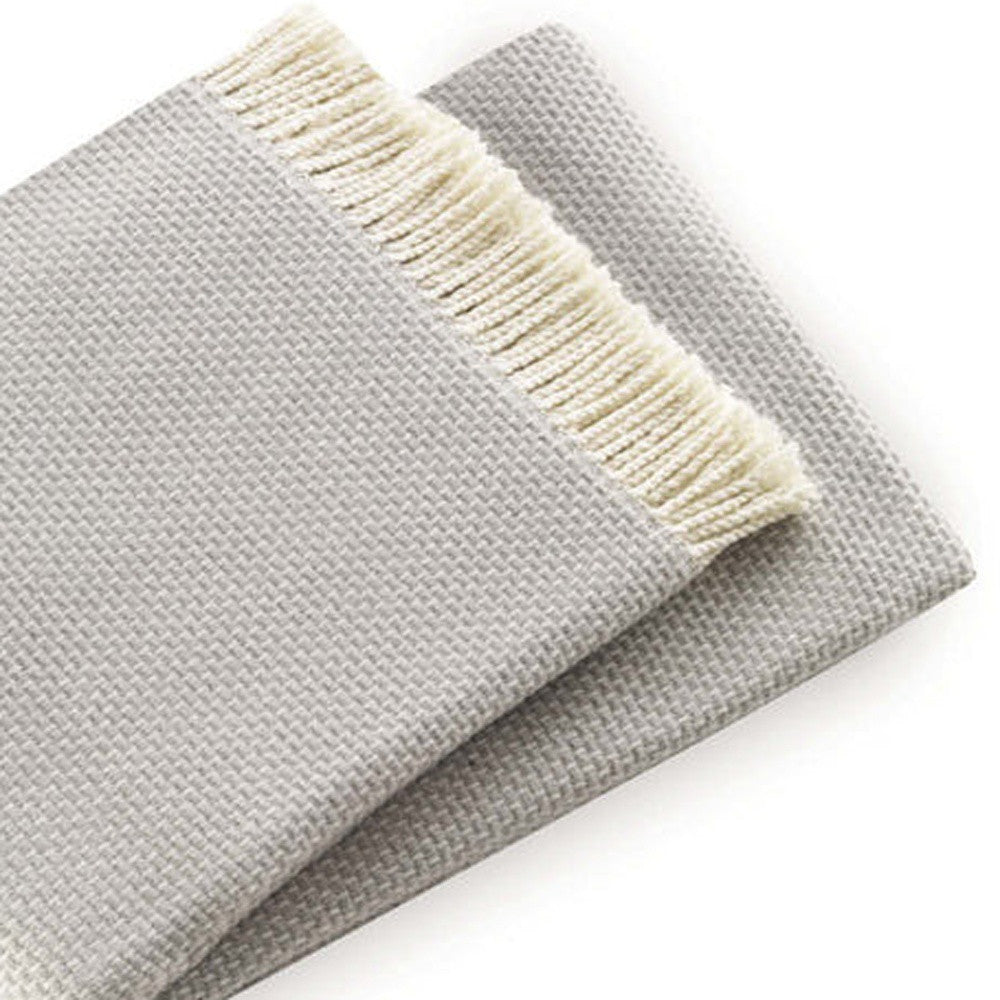 Soft Light Gray Links Pattern Throw Blanket - Home Decor