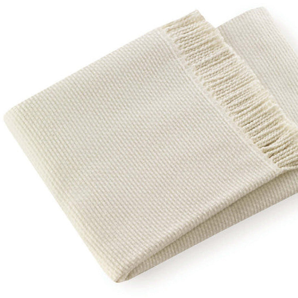 Soft Creamy White Links Pattern Throw Blanket - Home Decor