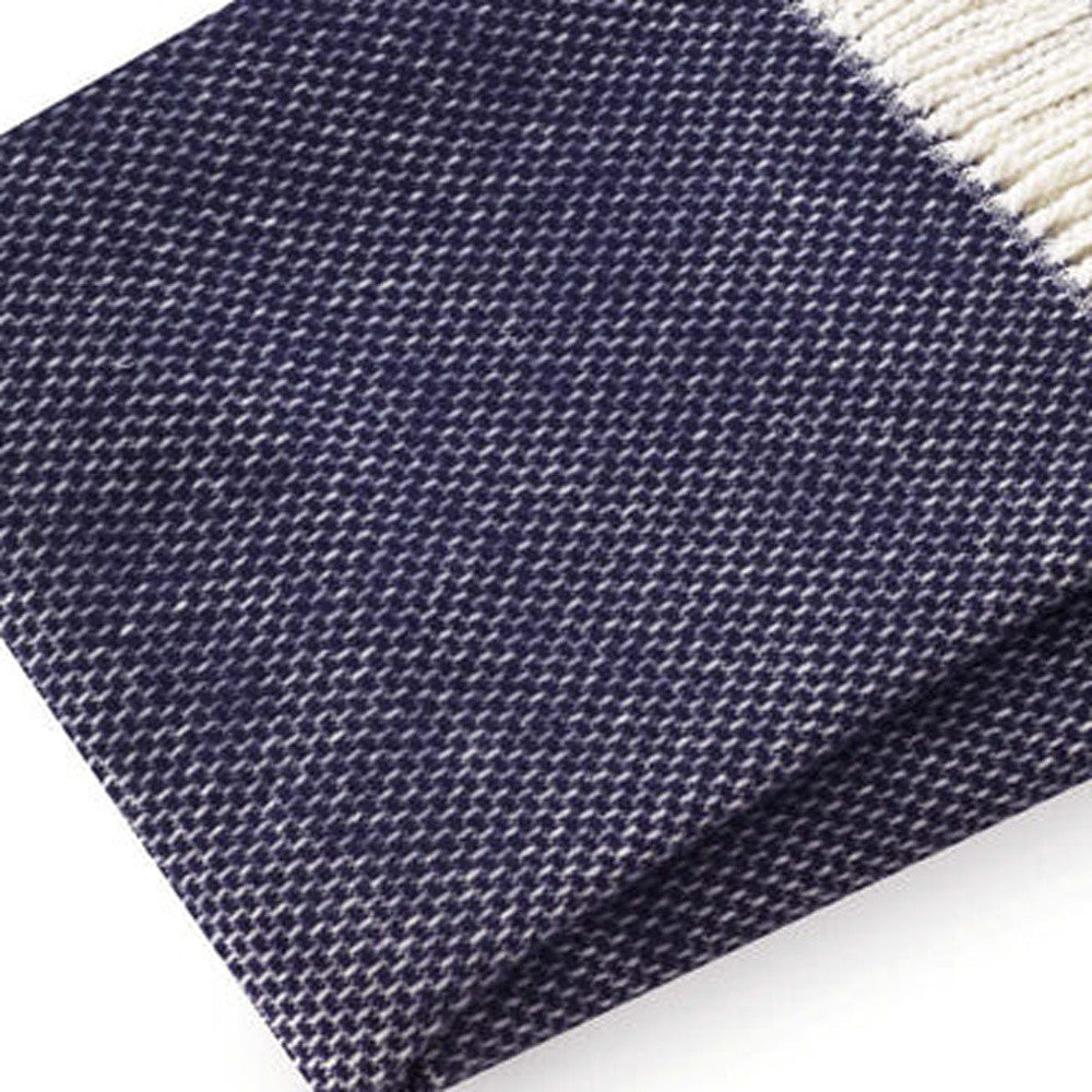 Soft Navy Blue Links Pattern Throw Blanket - Home Decor