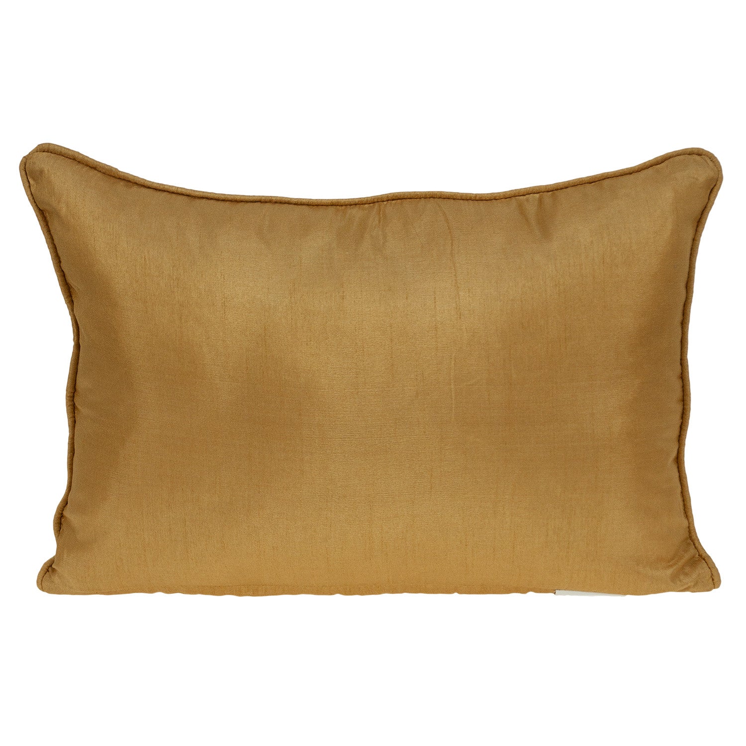 14" X 20" Beige Cotton Throw Pillow With Embroidery - Home & Garden