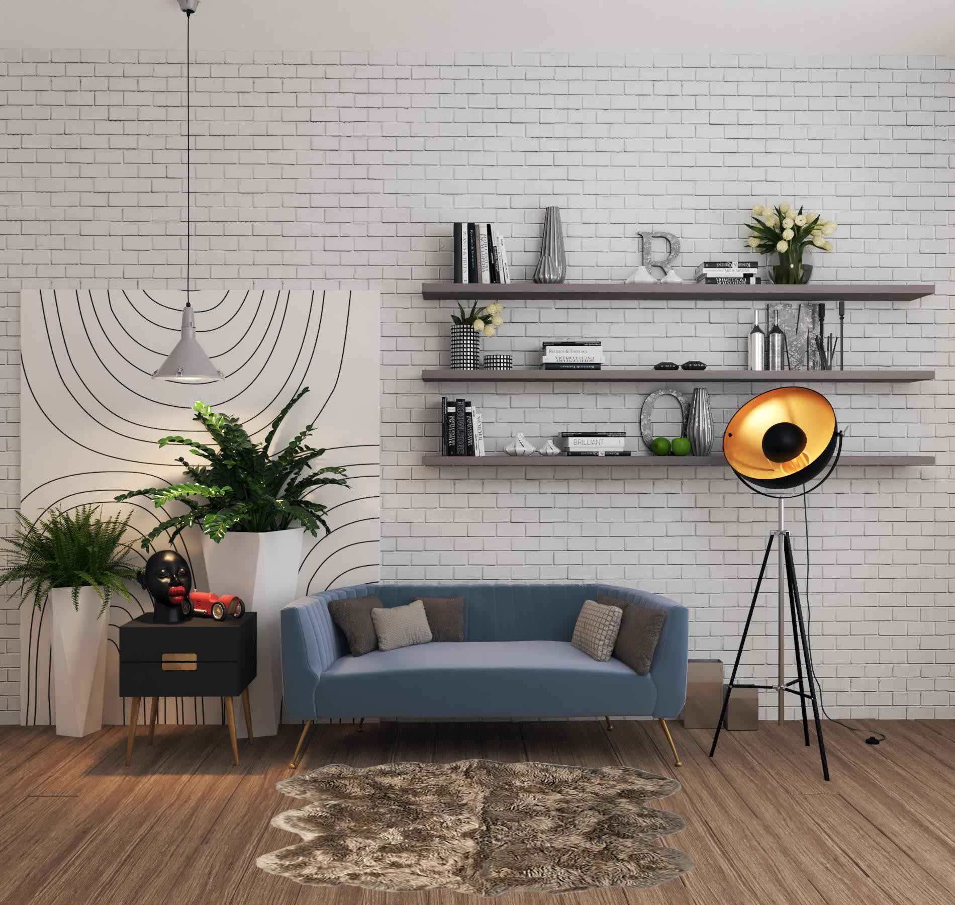 5' X 6' Taupe Wool Sheepskin Handmade Area Rug