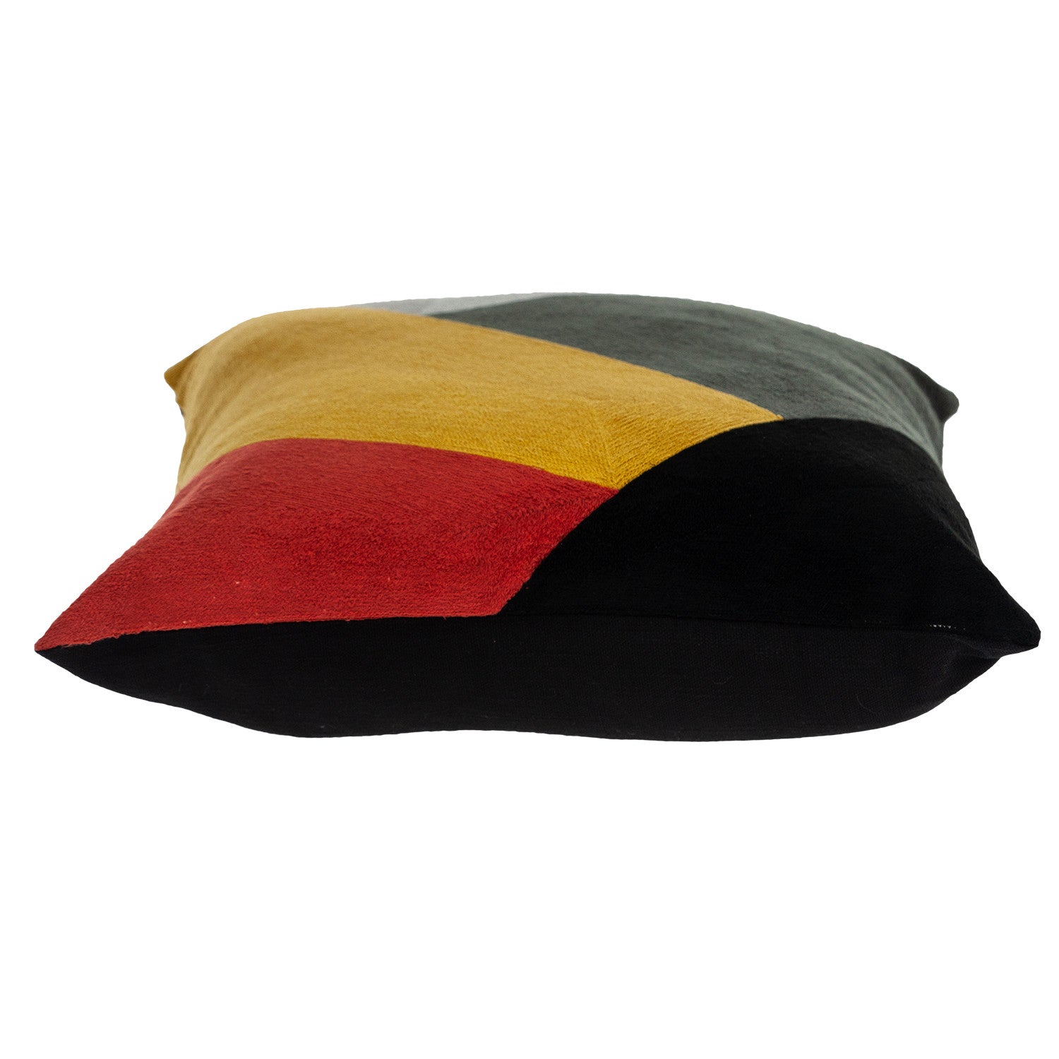 20" Mustard Yellow and Black Cotton Throw Pillow - Home & Garden